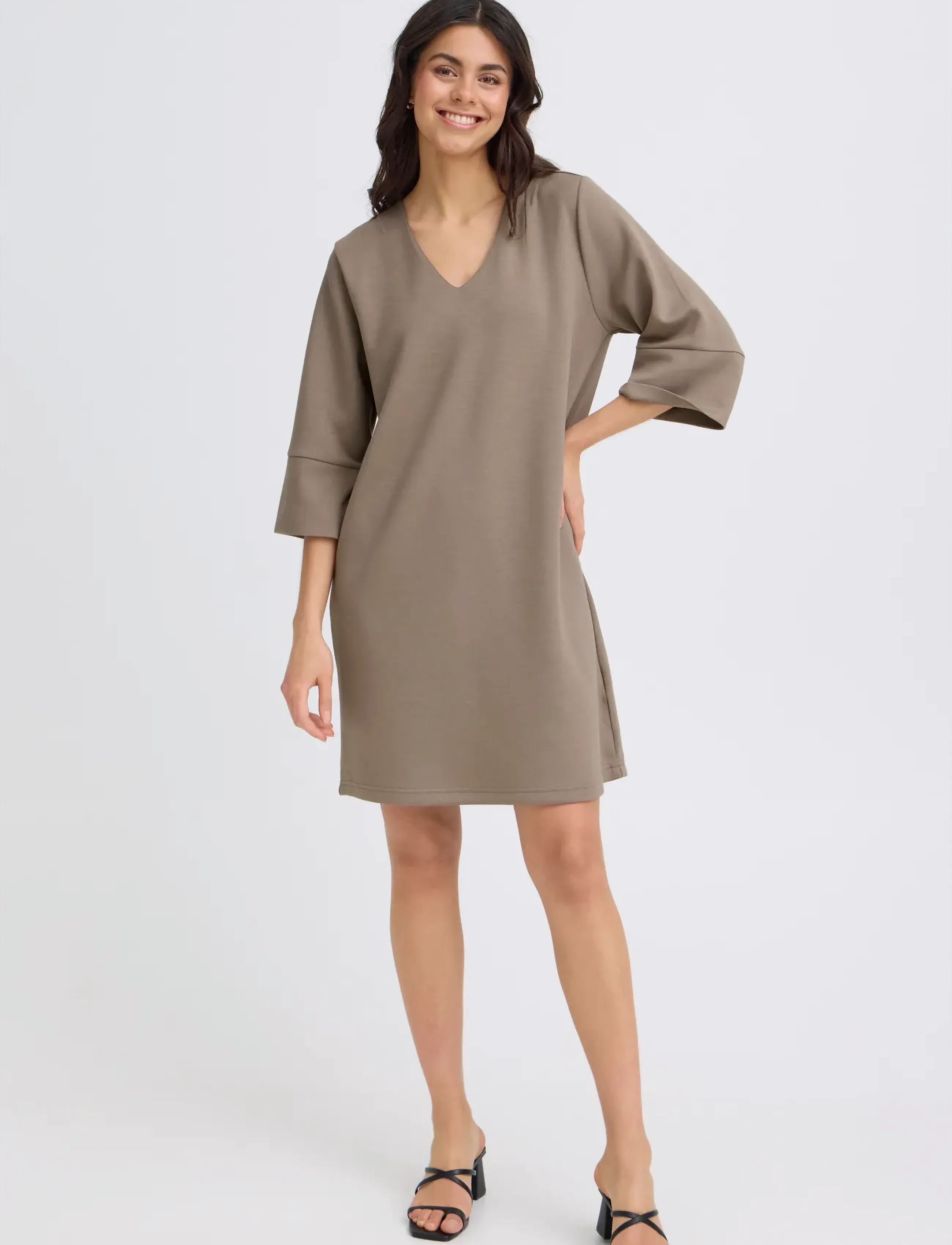 Fransa Fraurora Dr 7, XS, Brown, Kjoler > Kort Kjole, Dame