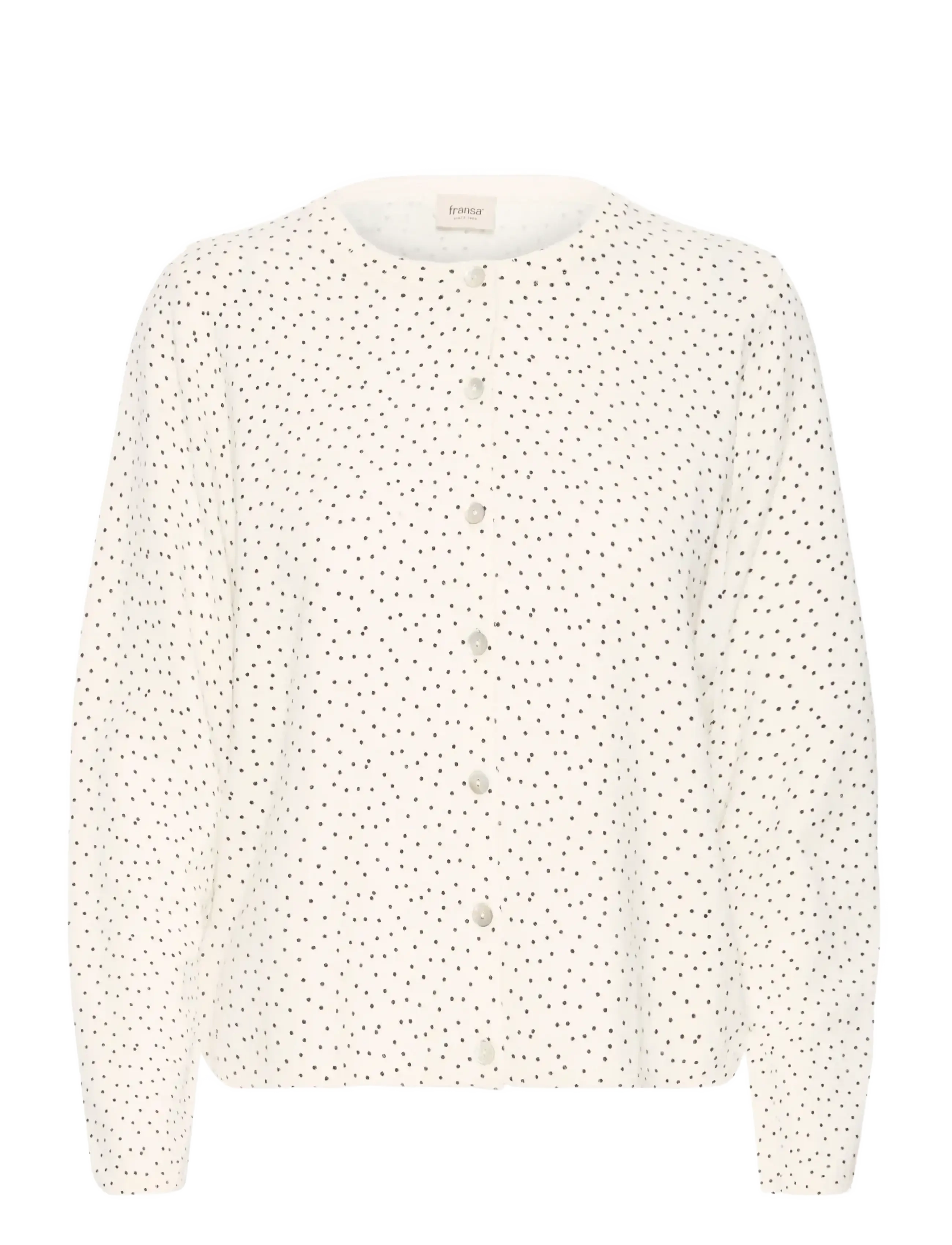 Fransa FRMALEN CAR 1 - Tøj - W. BLACK DOTS / cream
