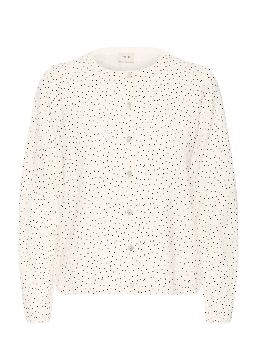 Fransa - FRMALEN CAR 1 - strickjacken - w. black dots - 1