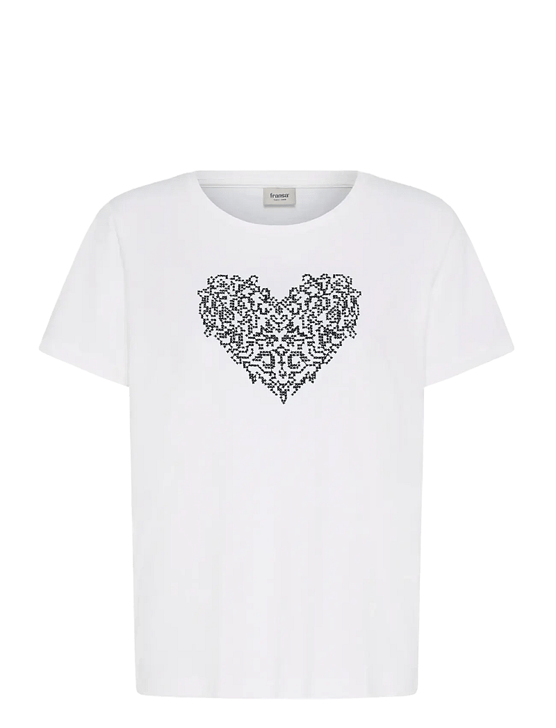 Fransa - FRRIASA TEE 1 - t-shirts - black emb - 1