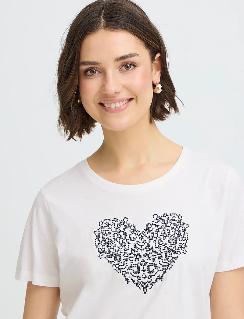 Fransa - FRRIASA TEE 1 - t-shirts - black emb - 5