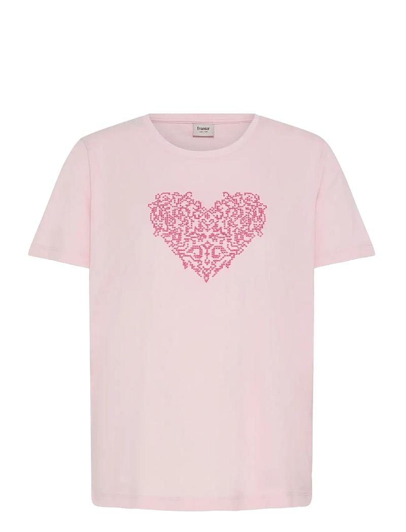 Fransa - FRRIASA TEE 1 - t-shirts - honeysuckle emb - 1