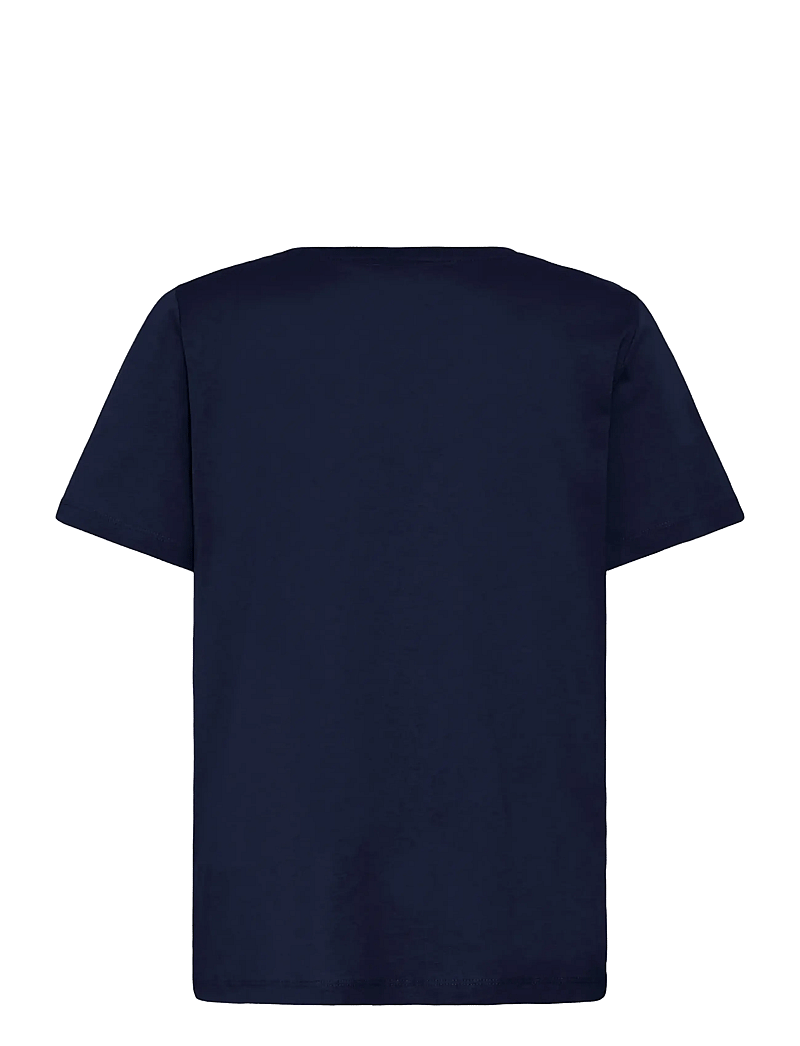 Fransa - FRRIASA TEE 1 - t-shirts - navy w. white emb. - 2
