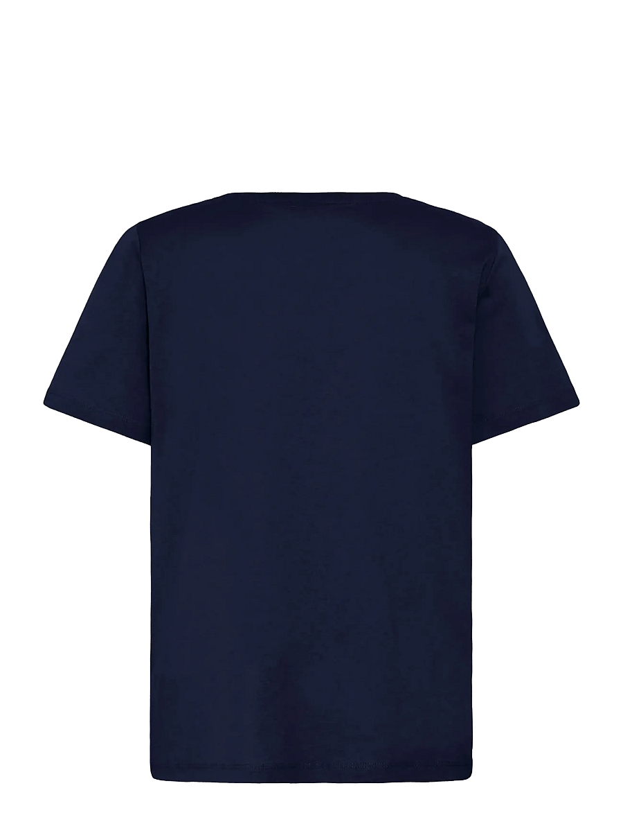 Fransa - FRRIASA TEE 1 - t-shirts - navy w. white emb. - 2