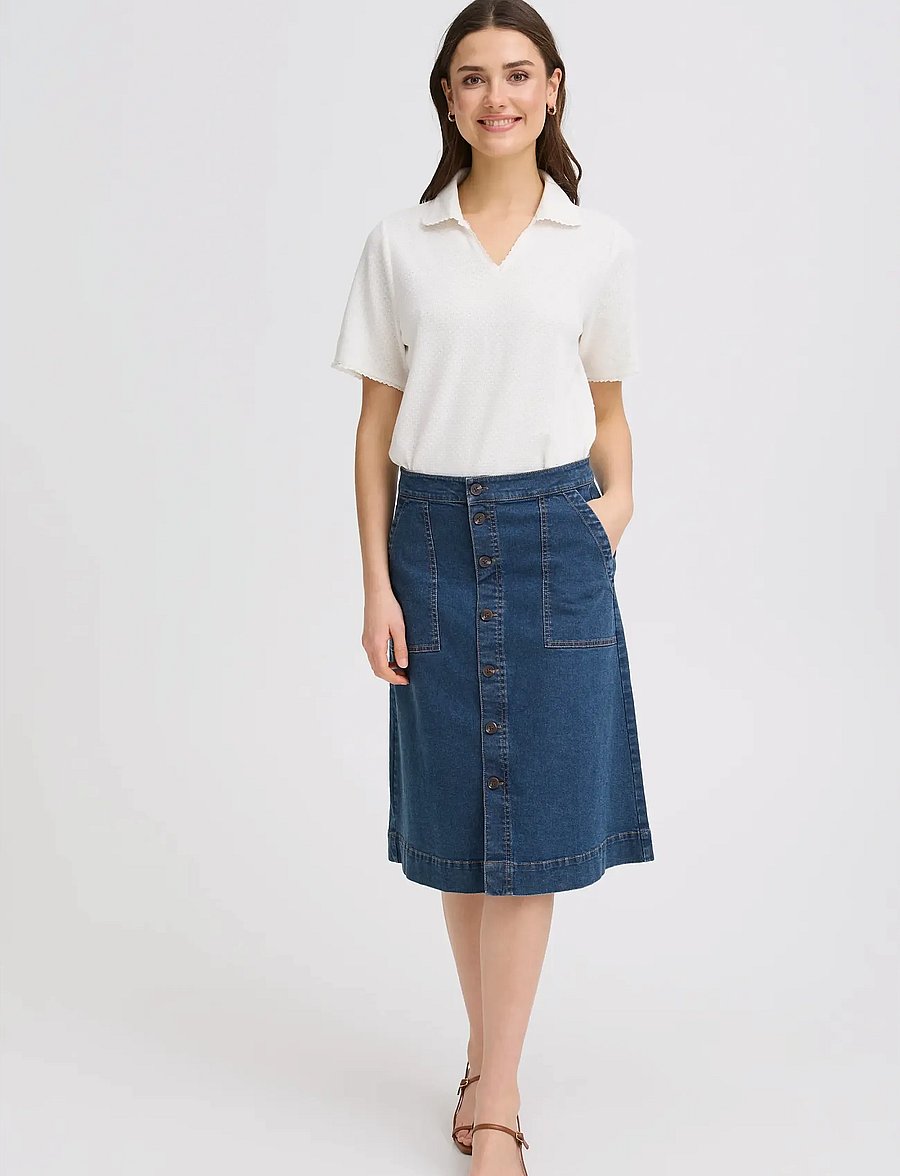 Fransa - FRVOCUT SK 3 - teksaseelikud - mid blue denim - 0
