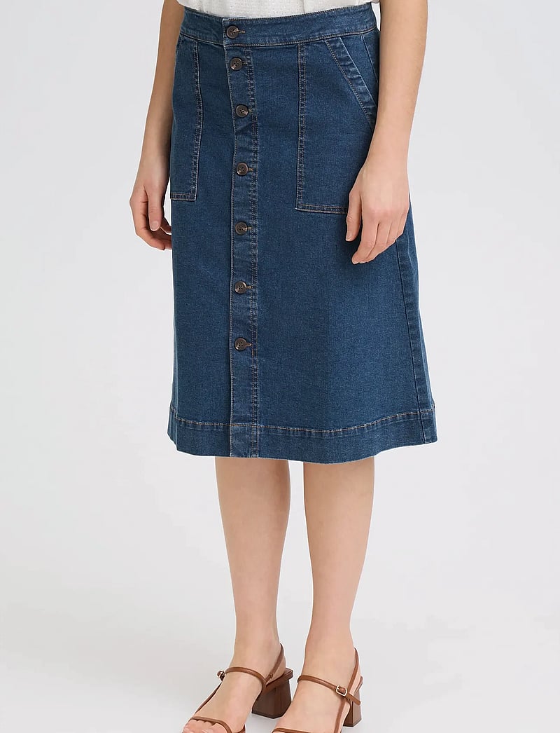 Fransa - FRVOCUT SK 3 - jeanskjolar - mid blue denim - 3