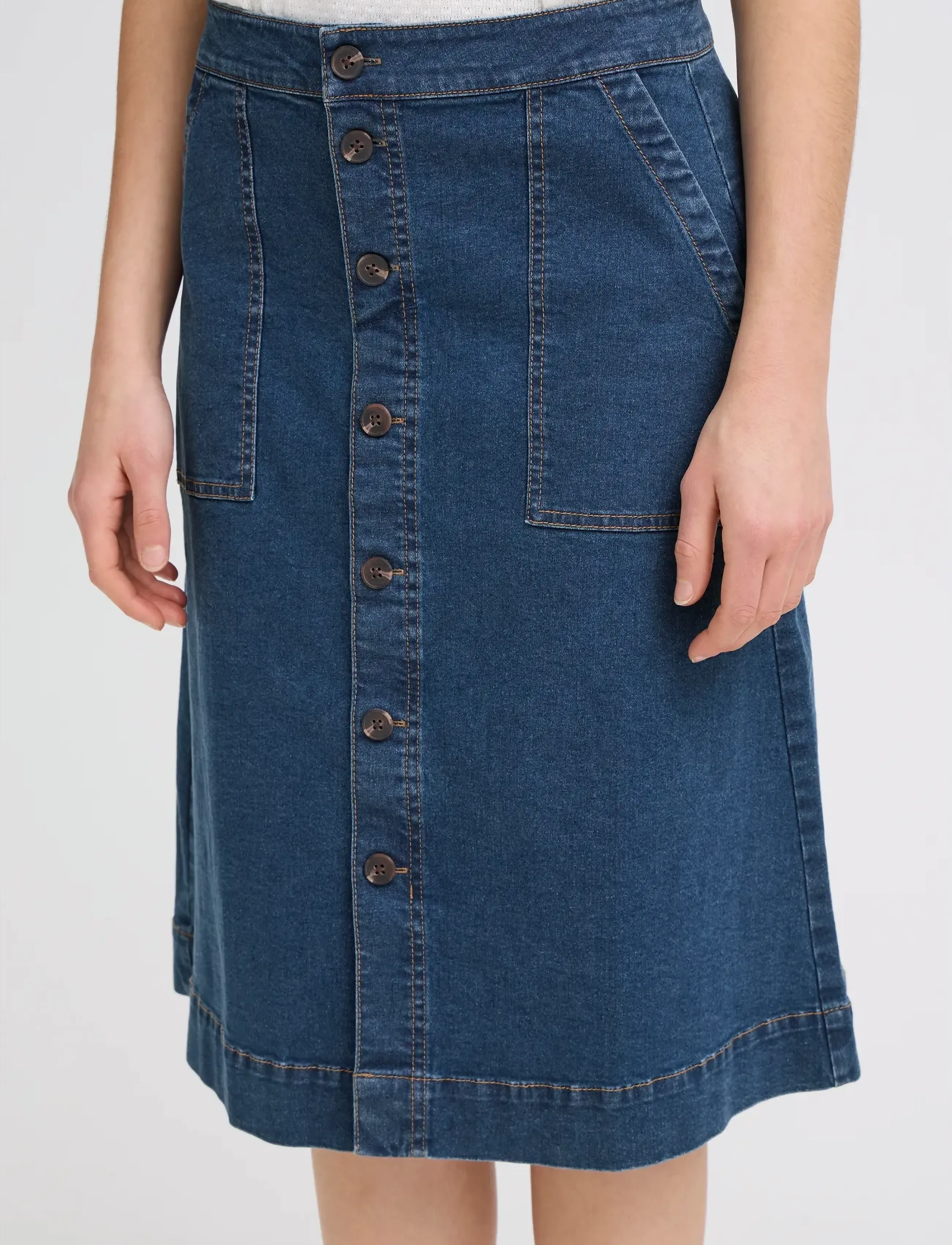 Fransa - FRVOCUT SK 3 - laveste priser - mid blue denim - 5