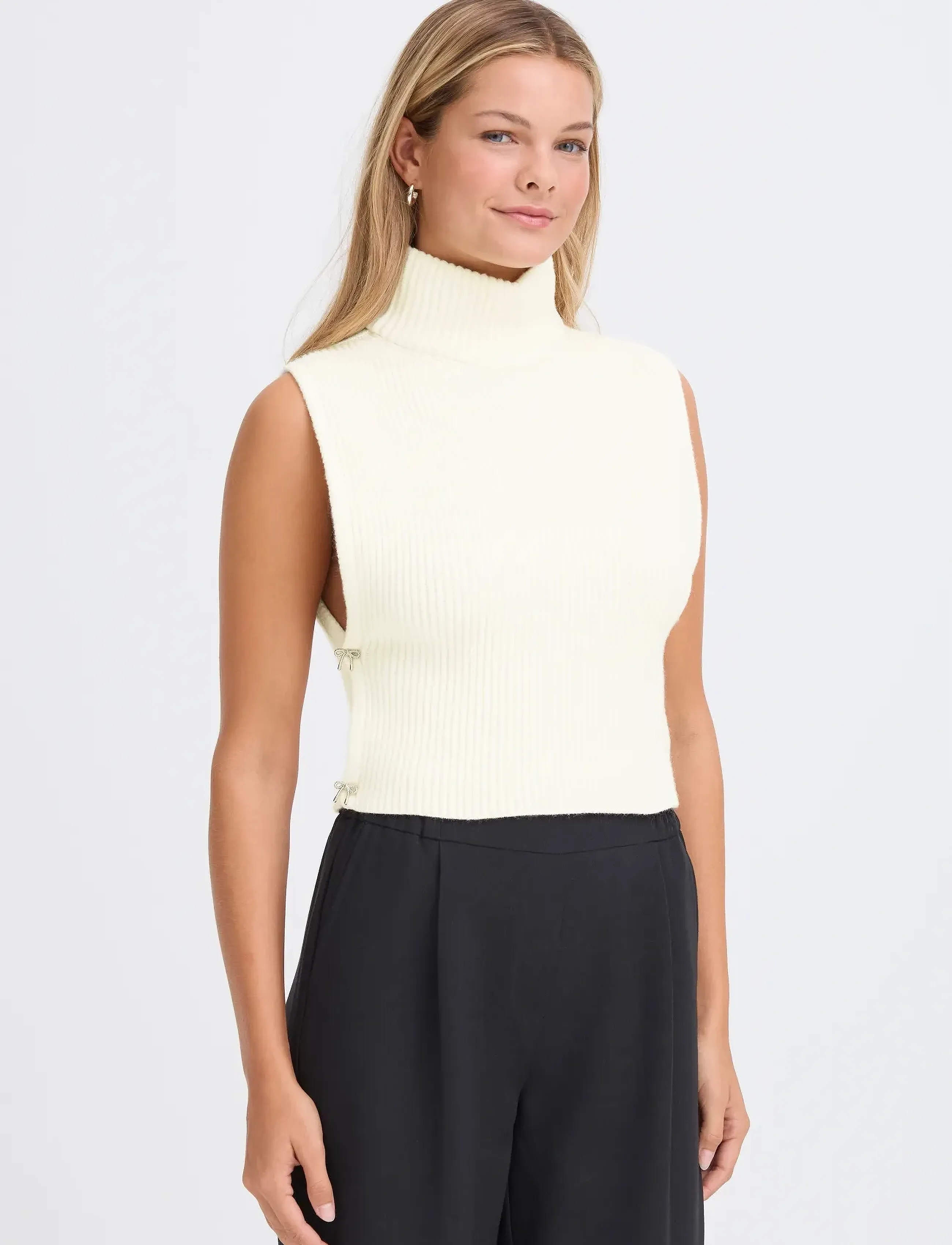Fransa - FRISHAL ACC 1 - knitted vests - whisper white - 3