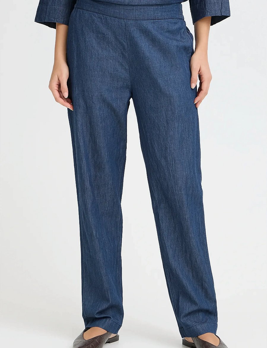 Fransa - FRLARISSA PA 2 - hose mit geradem bein - mid blue denim - 3