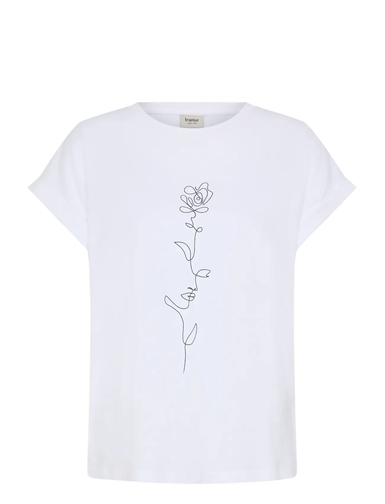 Fransa FRGALI TEE 1 - Fransa - BLANC DE BLANC FLOWERLINE / white