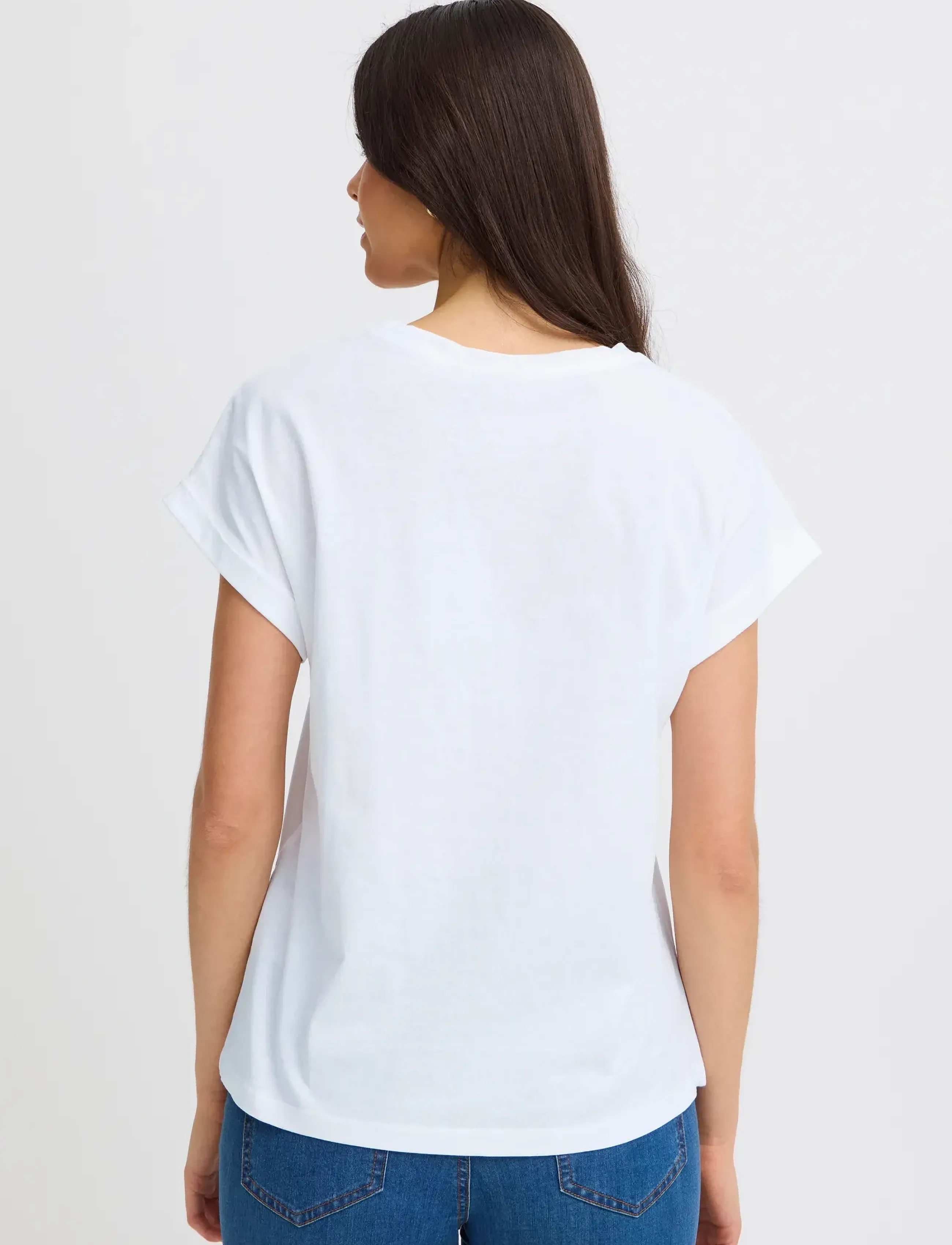 Fransa - FRGALI TEE 1 - t-shirts - blanc de blanc flowerline - 4