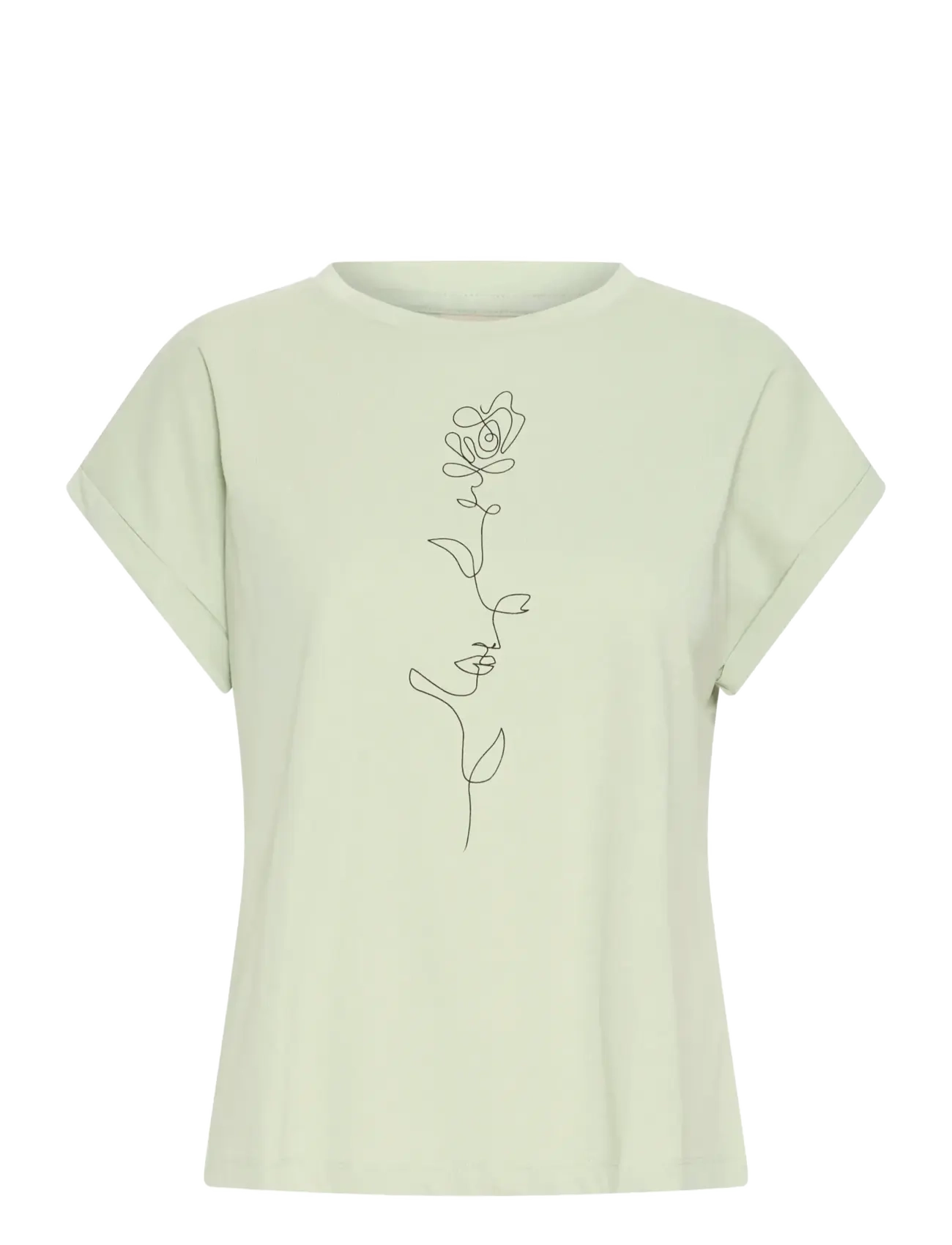 Fransa FRGALI TEE 1 - Kläder - DESERT SAGE FLOWERLINE / green
