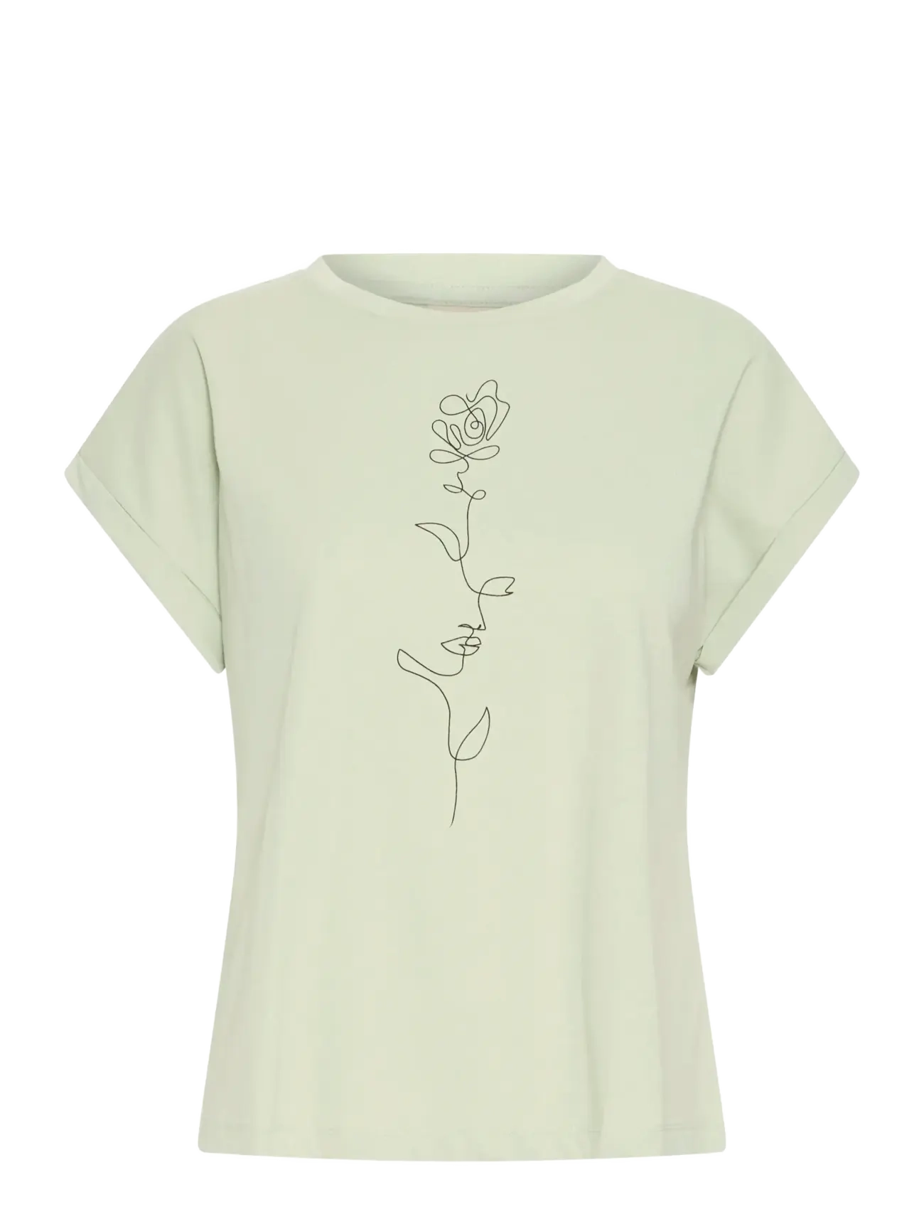 Fransa FRGALI TEE 1 - Fransa - DESERT SAGE FLOWERLINE / green