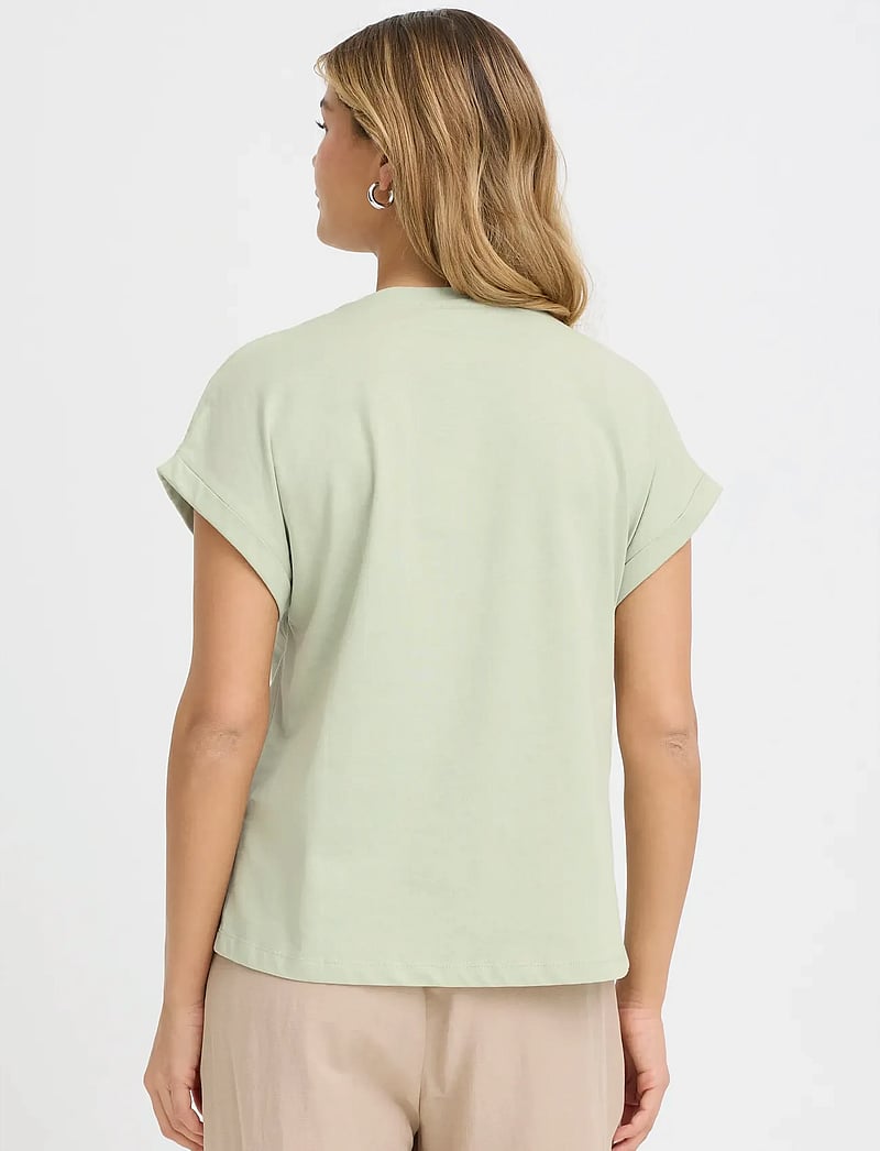 Fransa - FRGALI TEE 1 - t-shirts - desert sage flowerline - 5