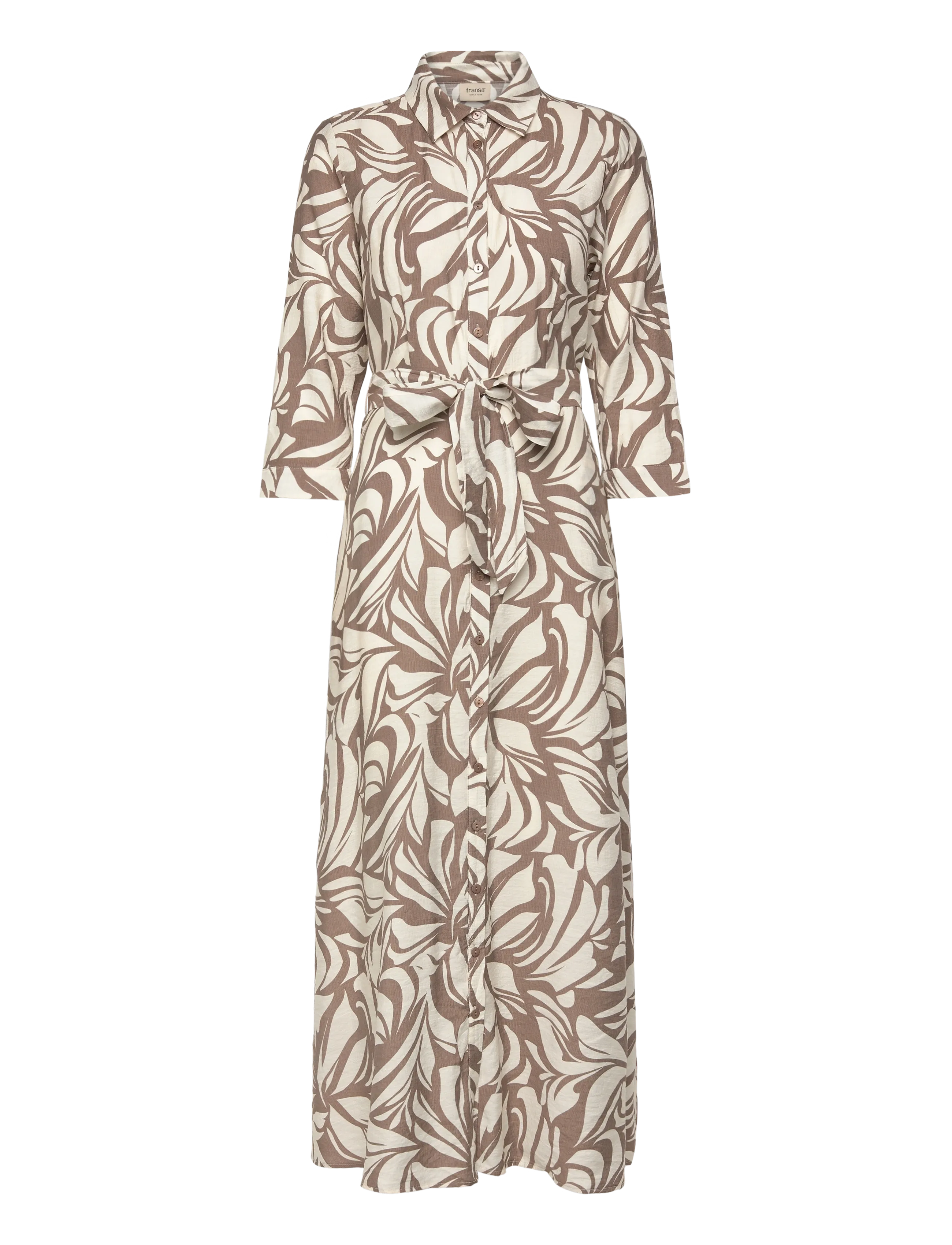 Fransa FRARIANA DR 20 - Overhemdjurken - FLORAL REVERIE M. TRAIL / cream