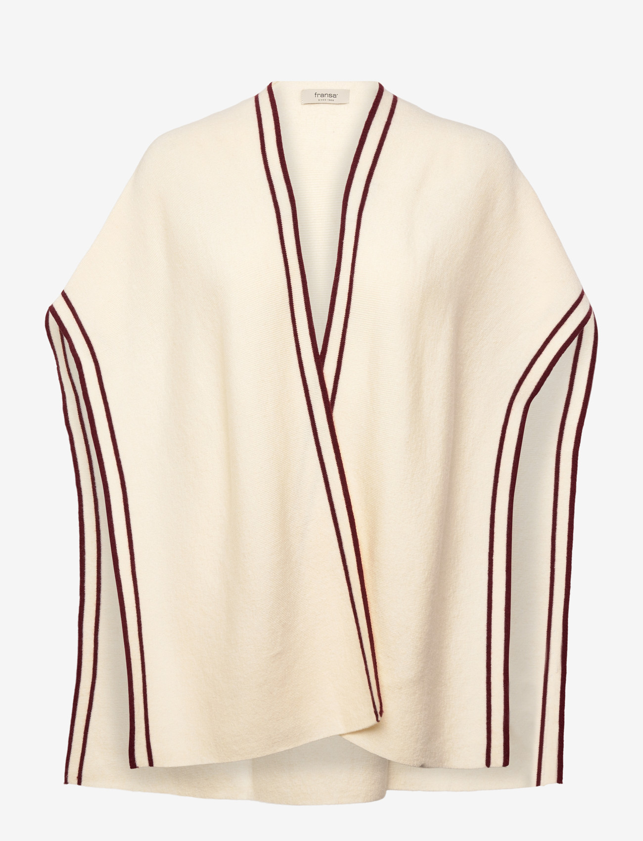 Fransa - FRVINNA SHAWL 1 - ponchos & capes - stripe syrah - 0
