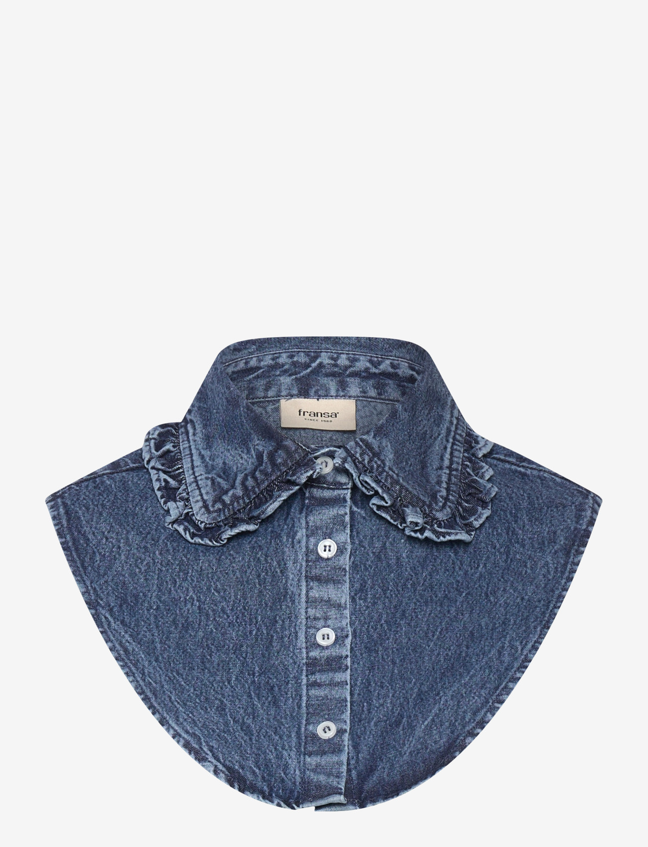 Fransa - FRSORA COLLAR - jeanshemden - mid blue denim - 0