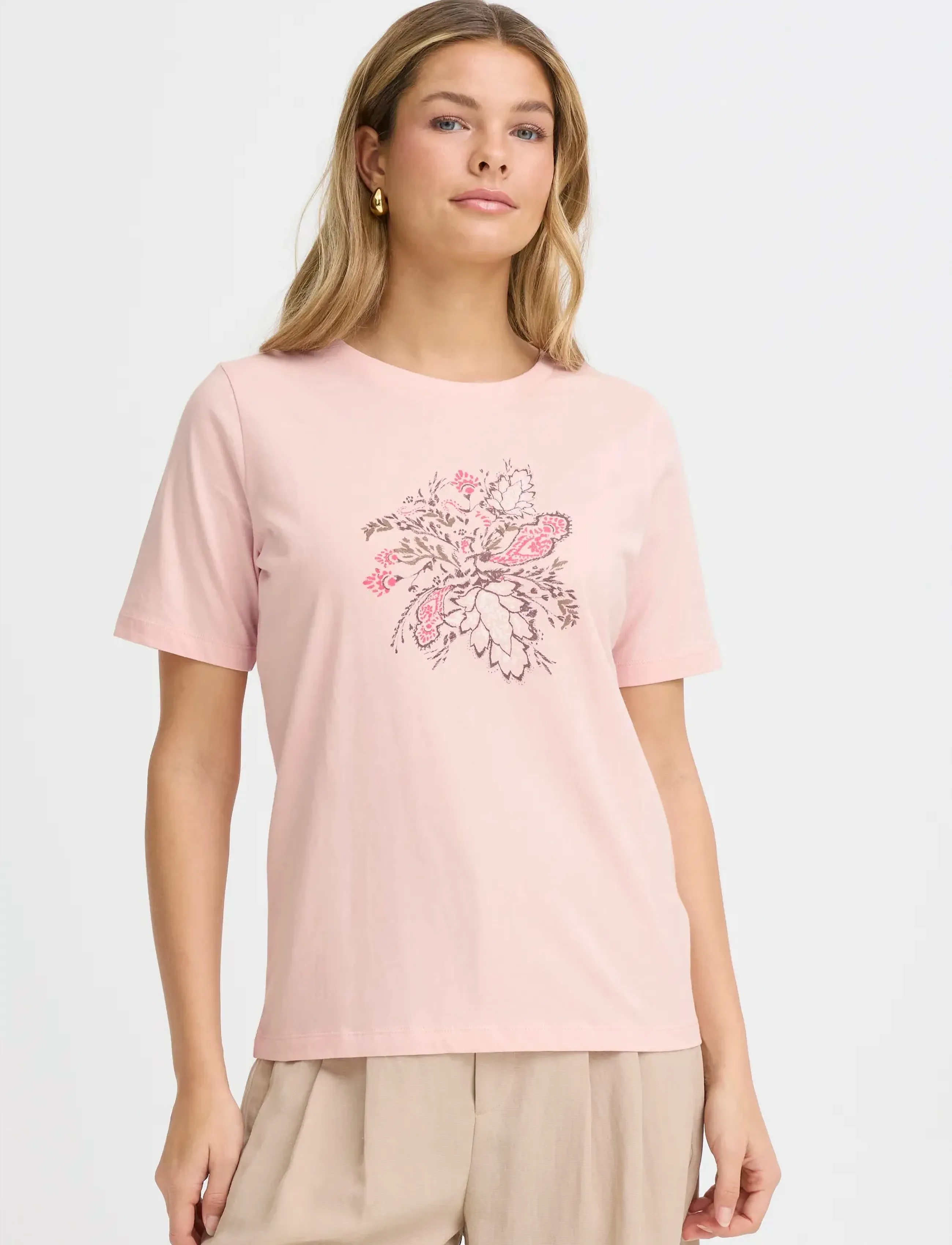 Fransa - FRFELICIA TEE 1 - t-shirts - lotus multi - 3