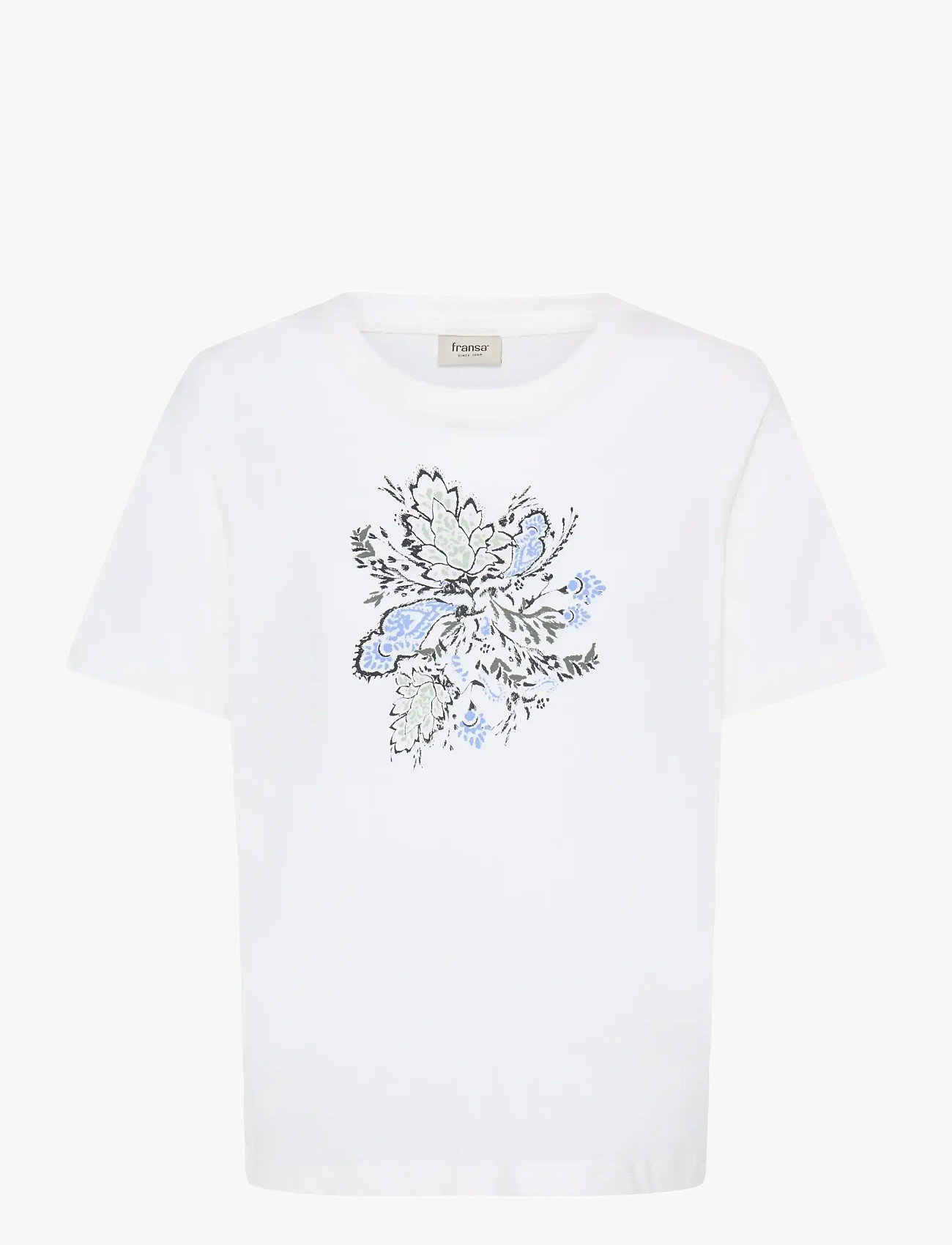 Fransa - FRFELICIA TEE 1 - t-shirts - whisper white multi - 1