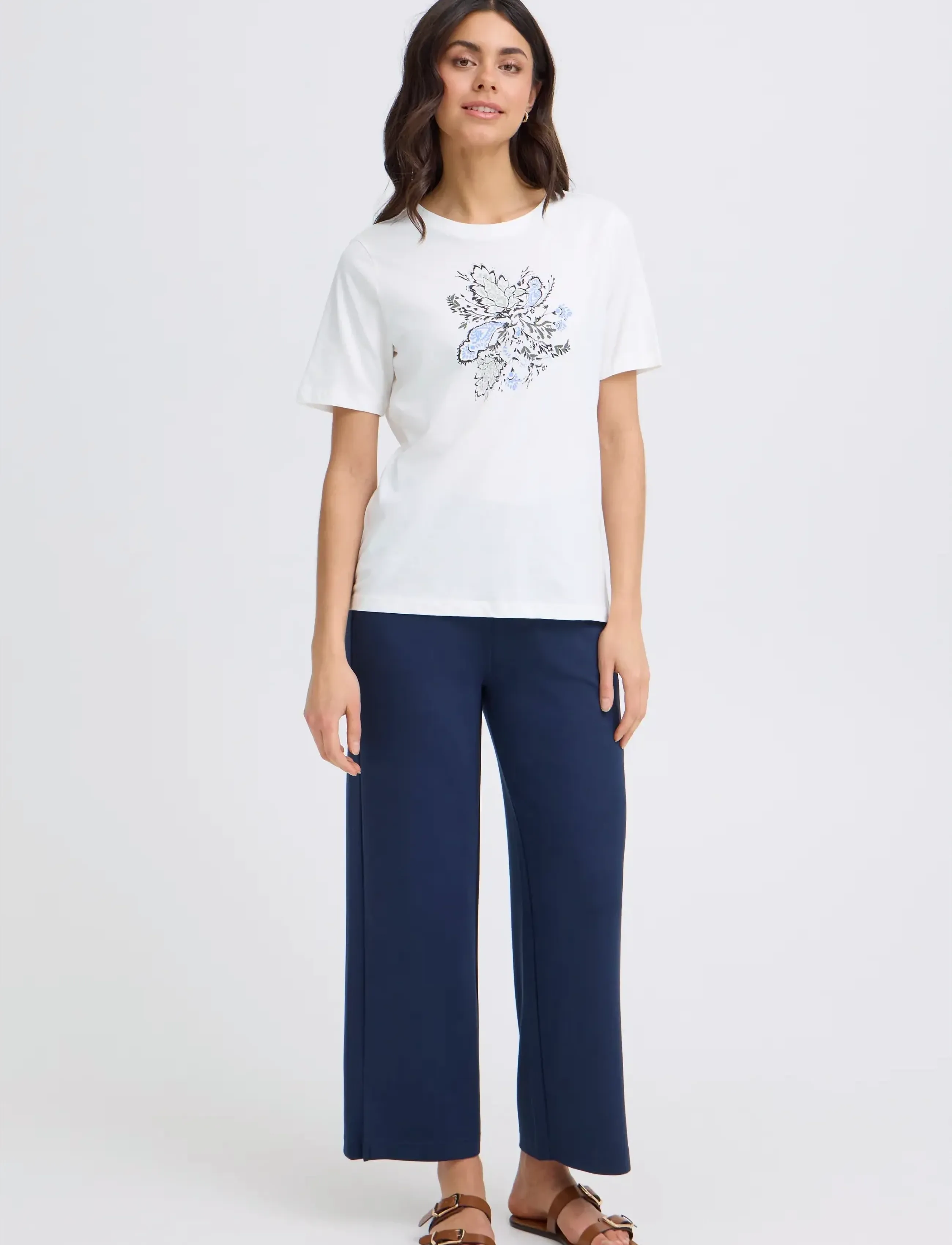Fransa - FRFELICIA TEE 1 - t-shirts - whisper white multi - 3