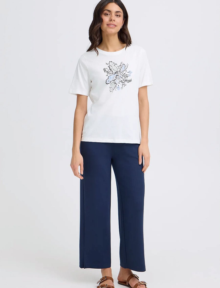 Fransa - FRFELICIA TEE 1 - t-shirts - whisper white multi - 3
