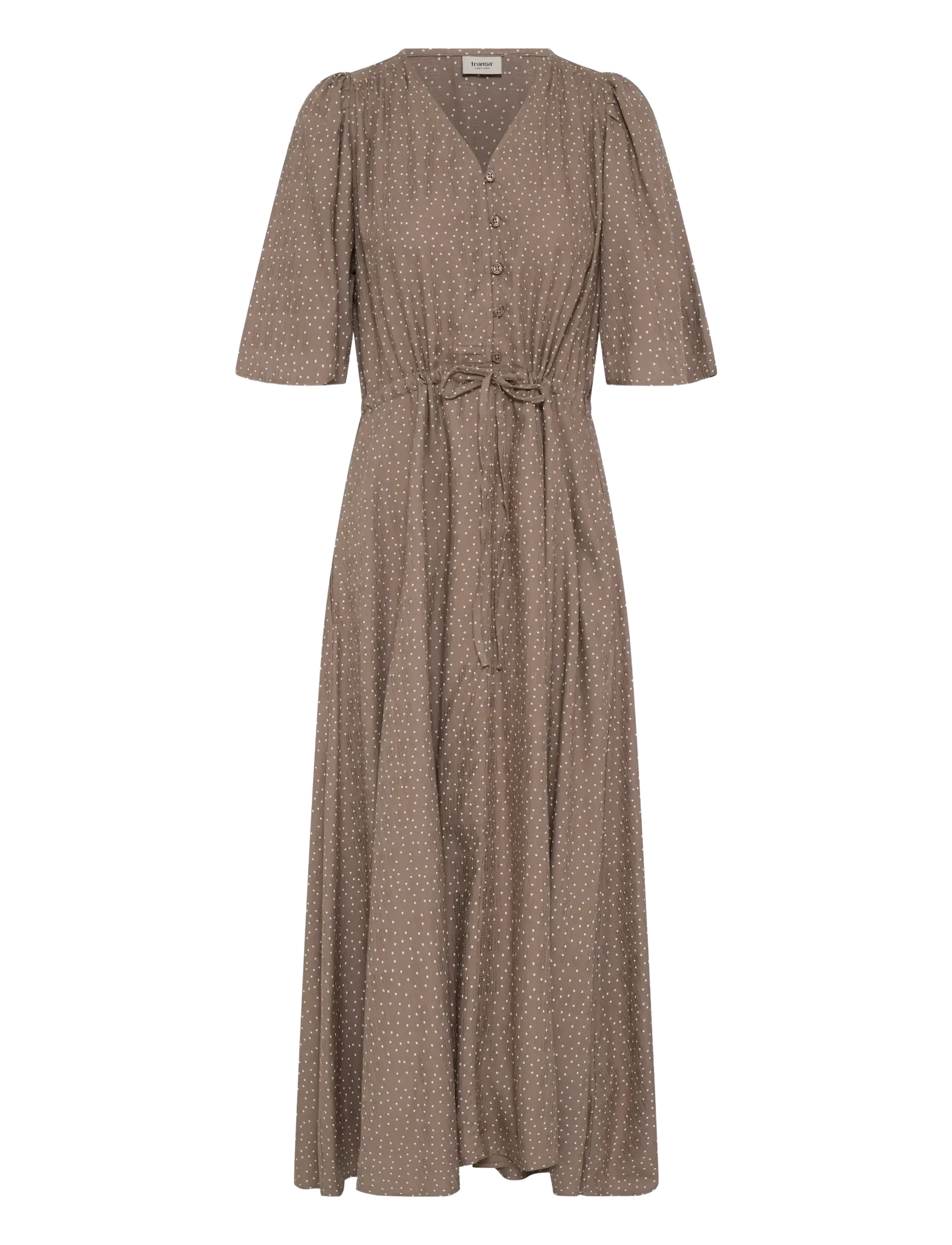 Fransa FRLAYA DR 1 - Kleidid - DOT DOTS MOUNTAIN T. WHITE DOT / brown