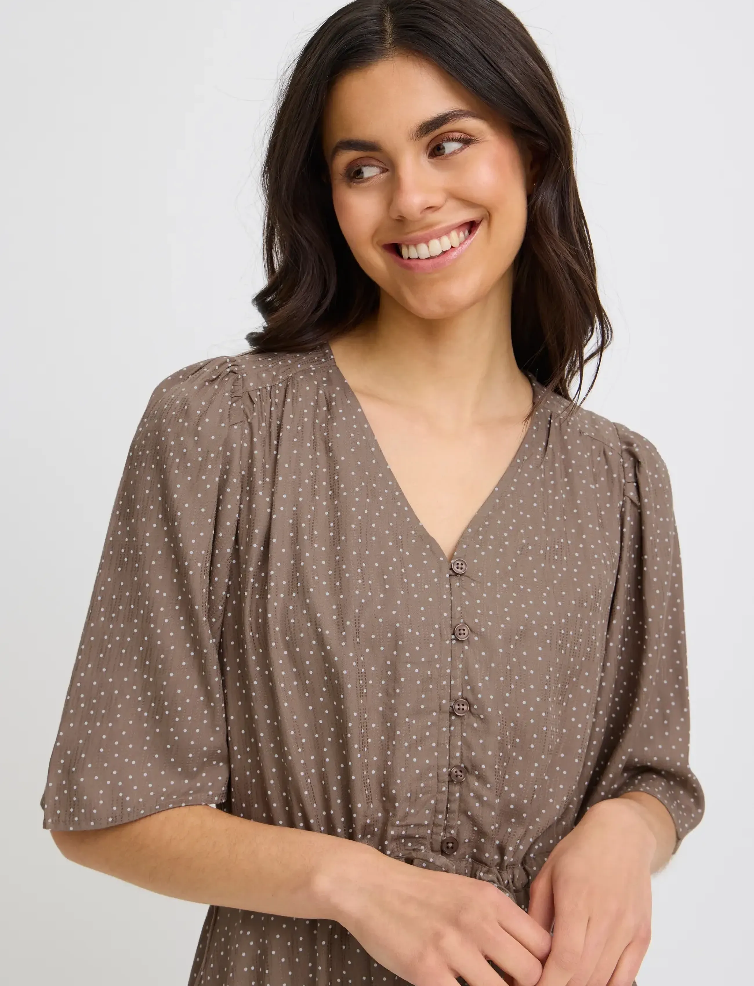 Fransa - FRLAYA DR 1 - maxikleider - dot dots mountain t. white dot - 5
