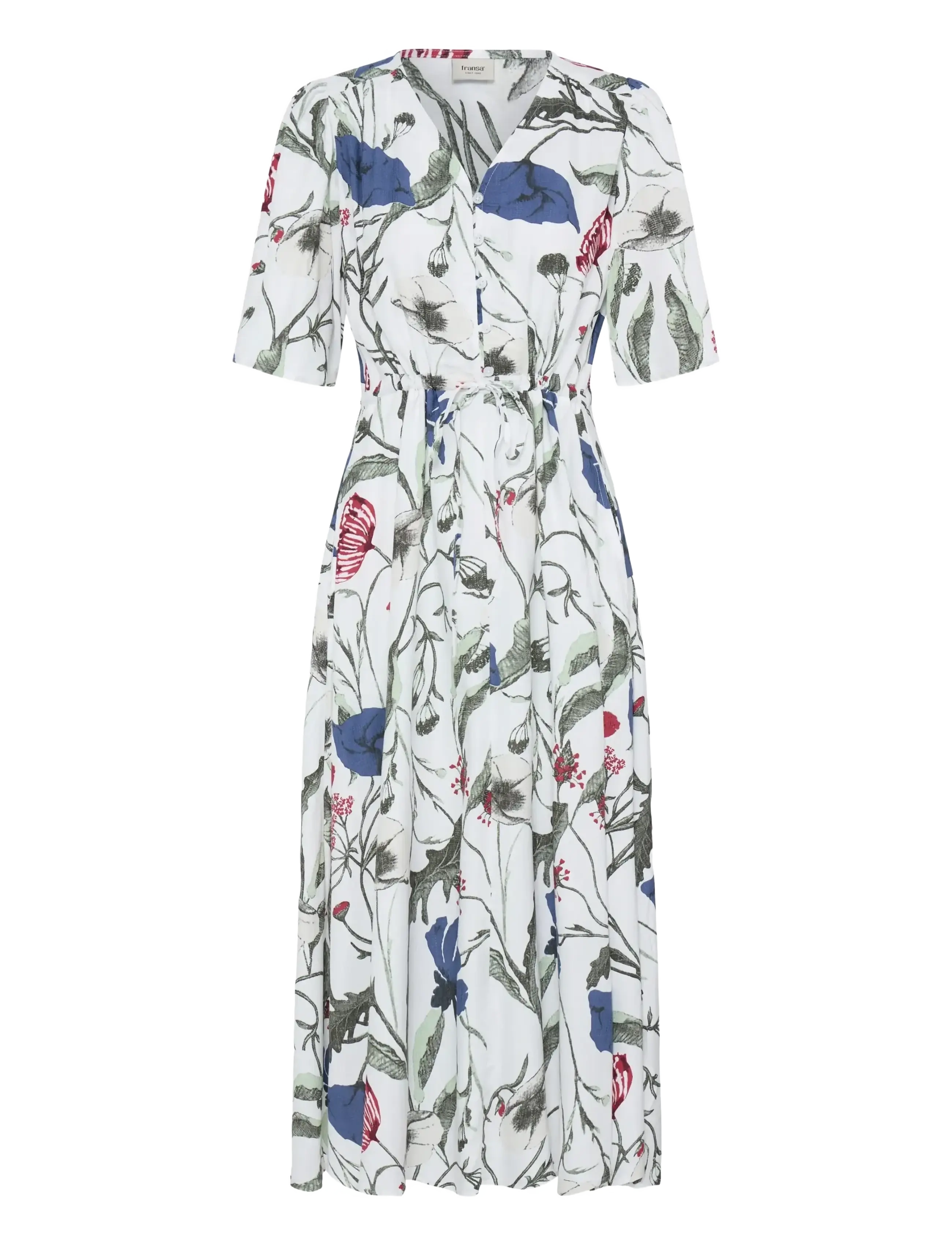 BLUE RED FLORAL