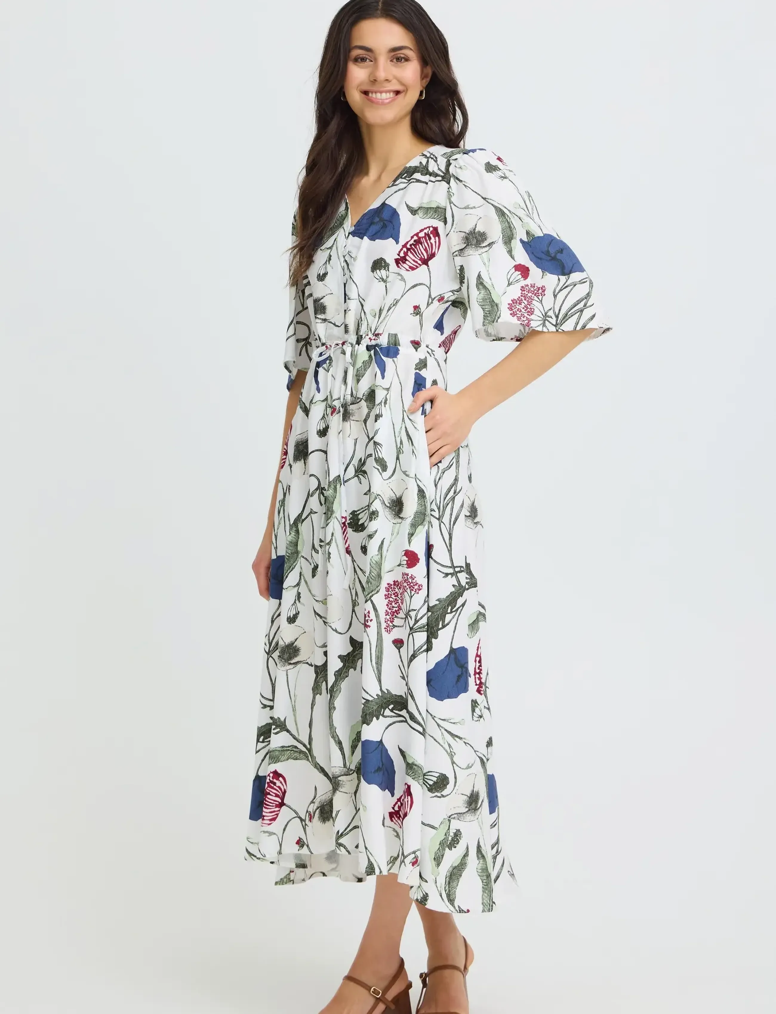 Fransa - FRLAYA DR 1 - sommerkjoler - blue red floral - 3
