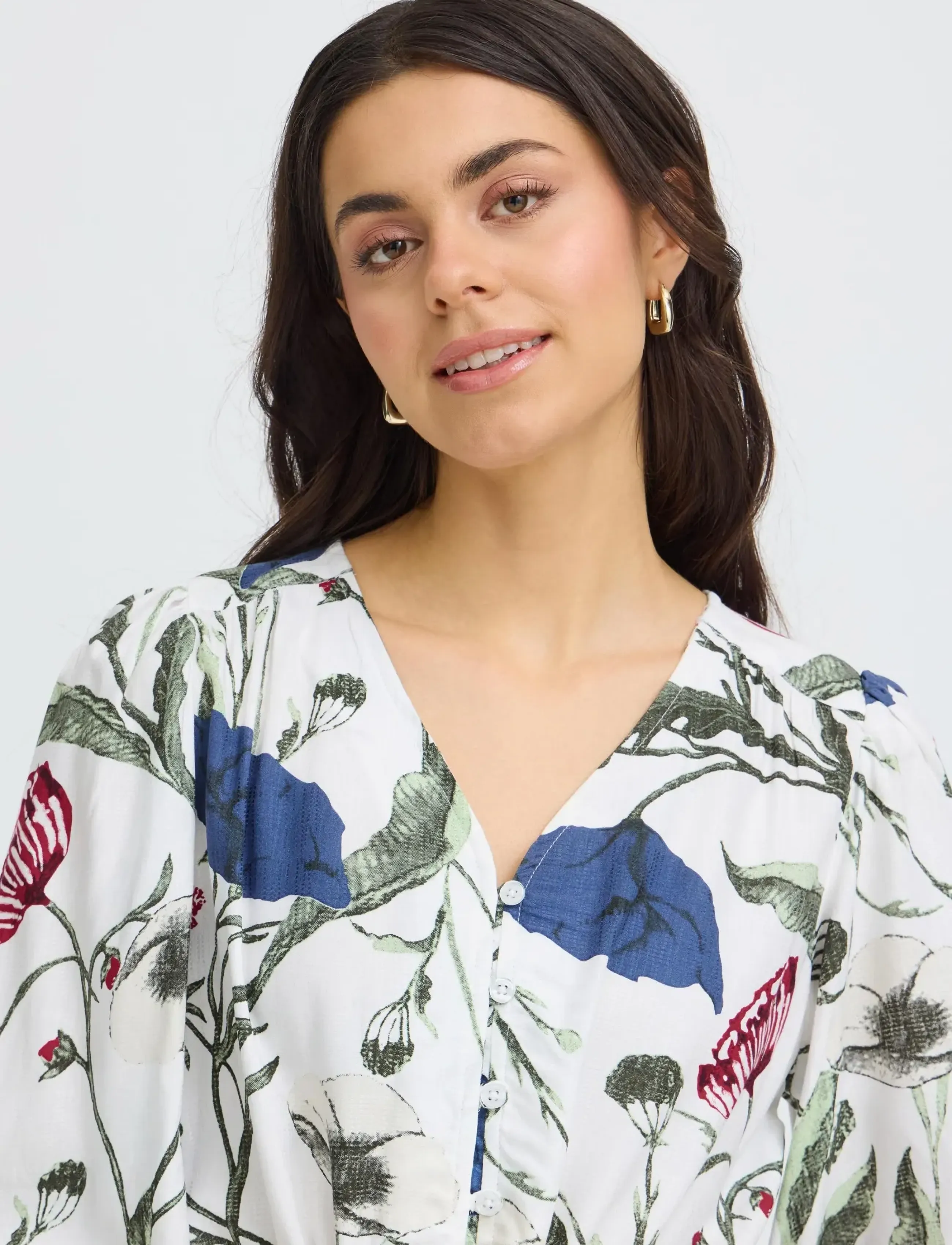 Fransa - FRLAYA DR 1 - sommerkjoler - blue red floral - 5