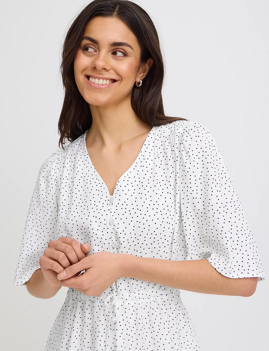 Fransa - FRLAYA DR 1 - summer dresses - dot dots black - 5