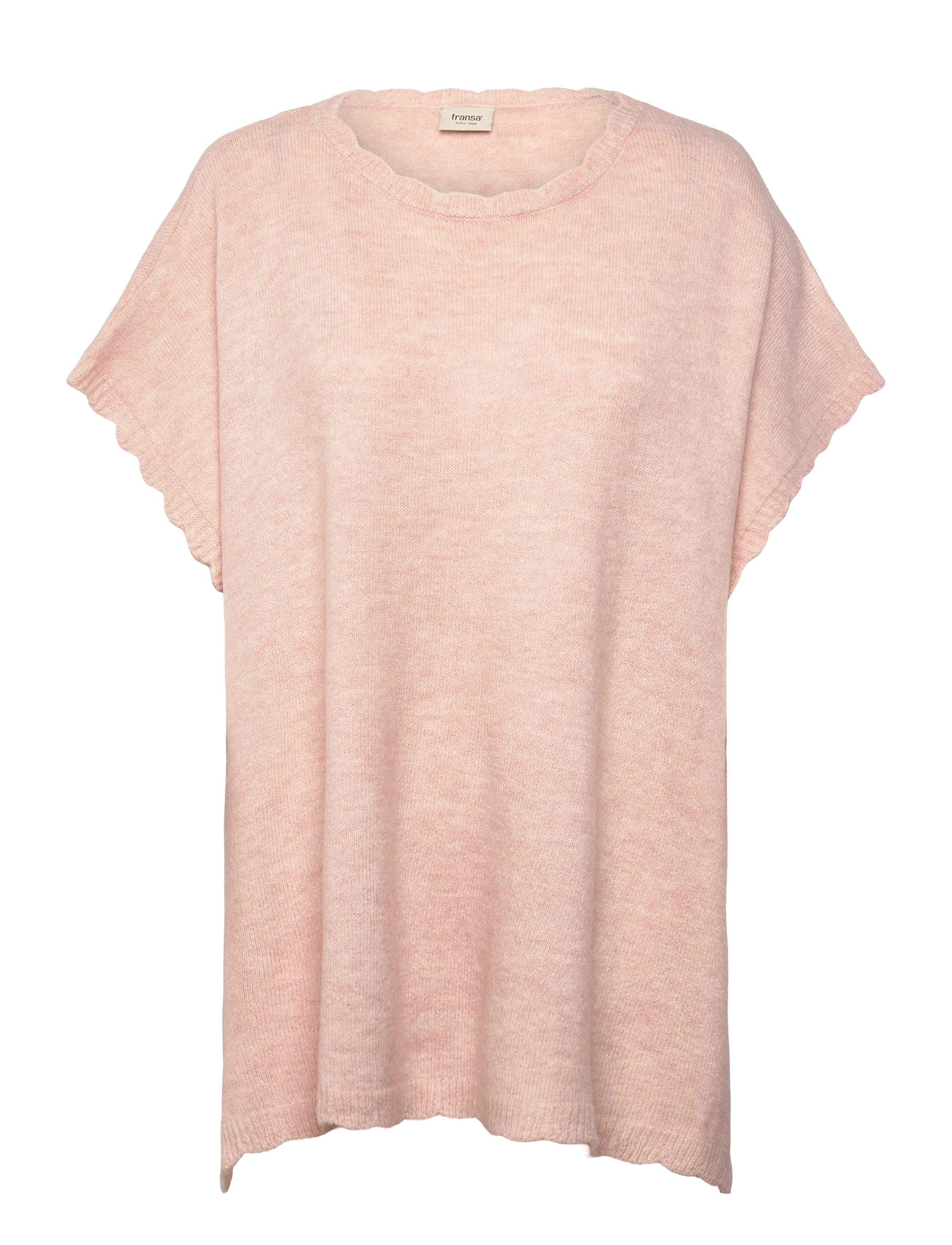 Fransa Frelise Poncho 1, One Size, Knitwear, Rosa - Ponchos, Frauen