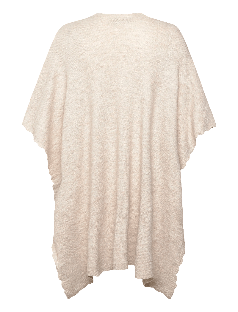 Fransa - FRELISE SHAWL 1 - ponchos & capes - oatmeal melange - 1