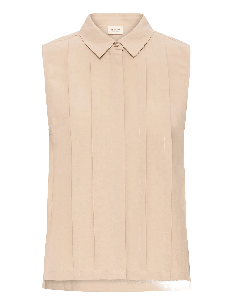 Fransa - FRADAH BL 1 - short-sleeved shirts - savannah tan - 1