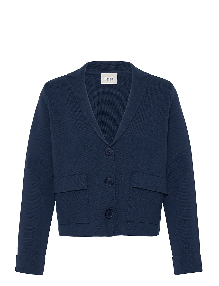 Fransa - FRITA CAR 10 - strickjacken - navy blazer - 1