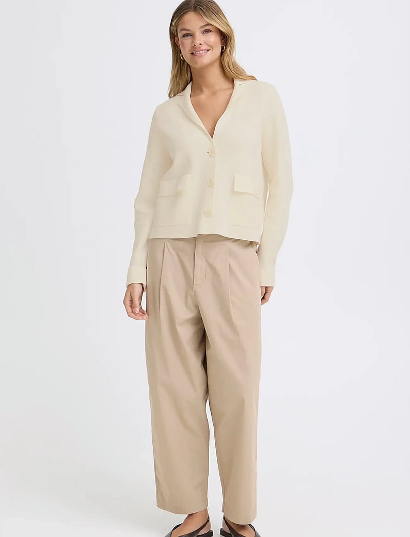 Fransa - FRITA CAR 10 - cardigans - whisper white - 0