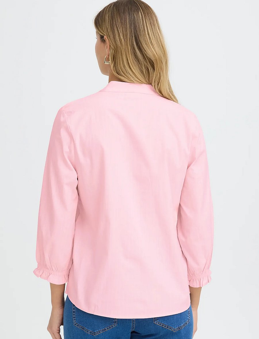 Fransa - FRZANE SH 2 - long-sleeved shirts - lotus w. white stripe - 4