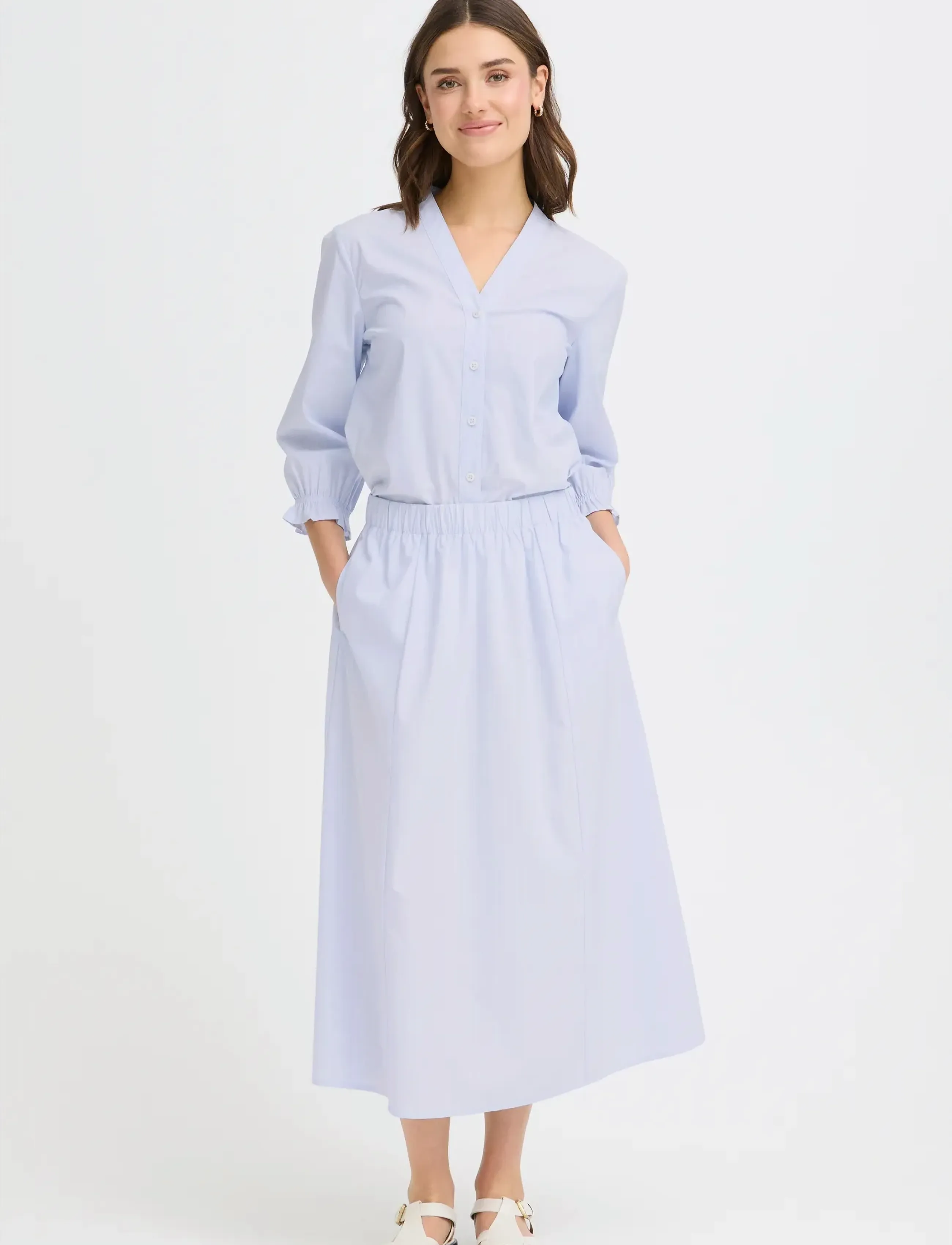 Fransa FRZANE SK 1 - Röcke - HYDRANGEA STRIPE / blue