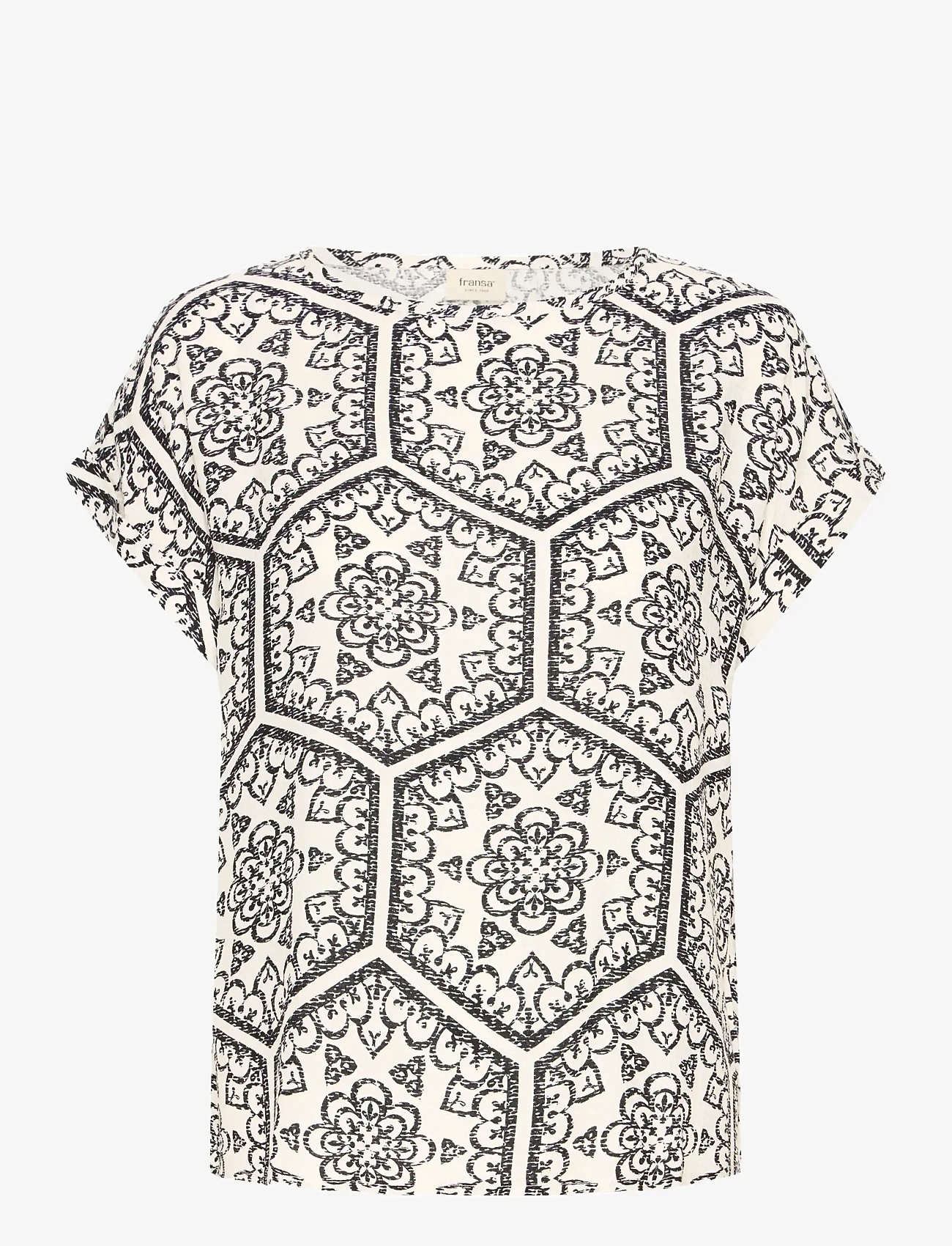 Fransa - FROLINE BL 7 - kortærmede bluser - black boho art - 1