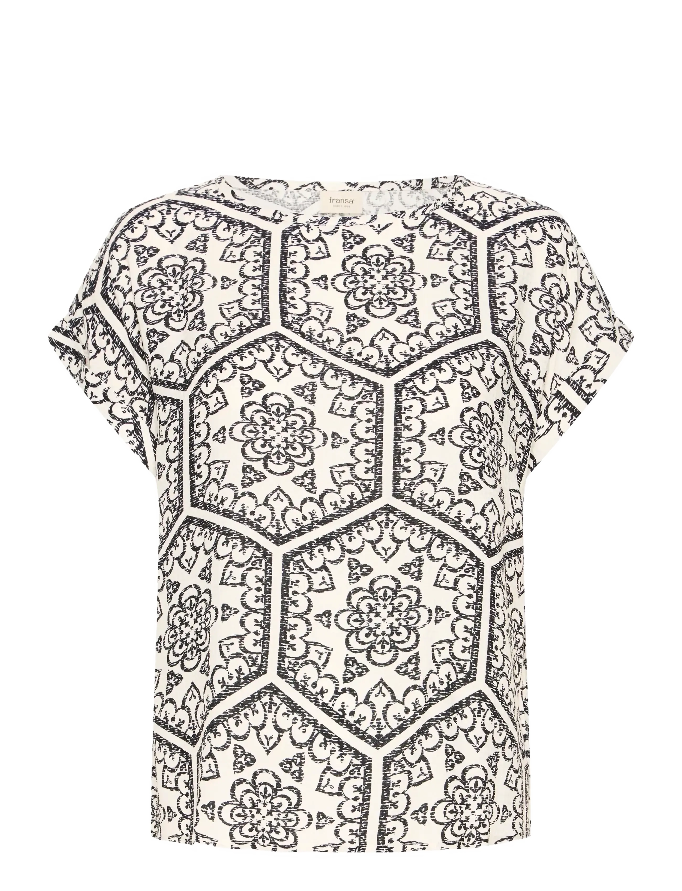 Fransa FROLINE BL 7 - Riided - BLACK BOHO ART / cream