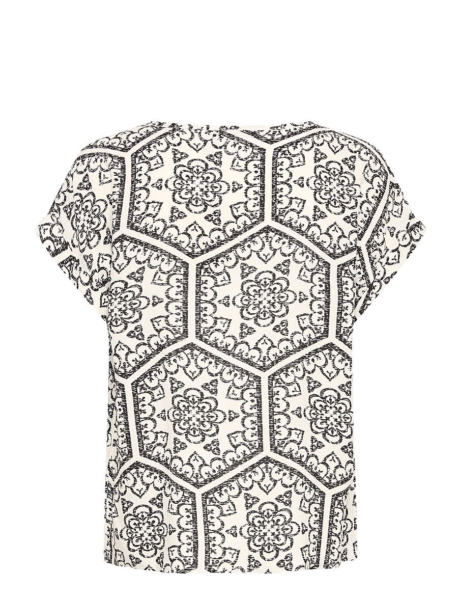 Fransa - FROLINE BL 7 - kortærmede bluser - black boho art - 2