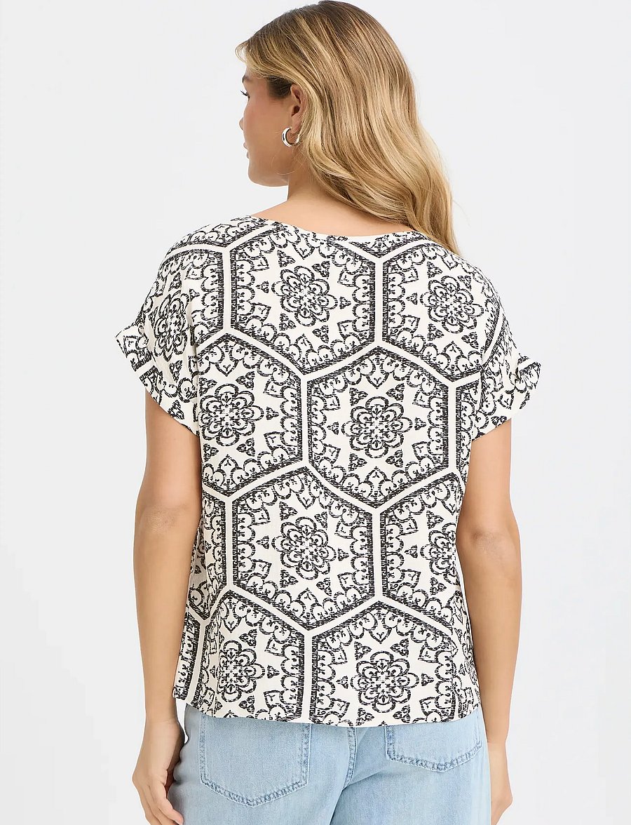 Fransa - FROLINE BL 7 - kortærmede bluser - black boho art - 4