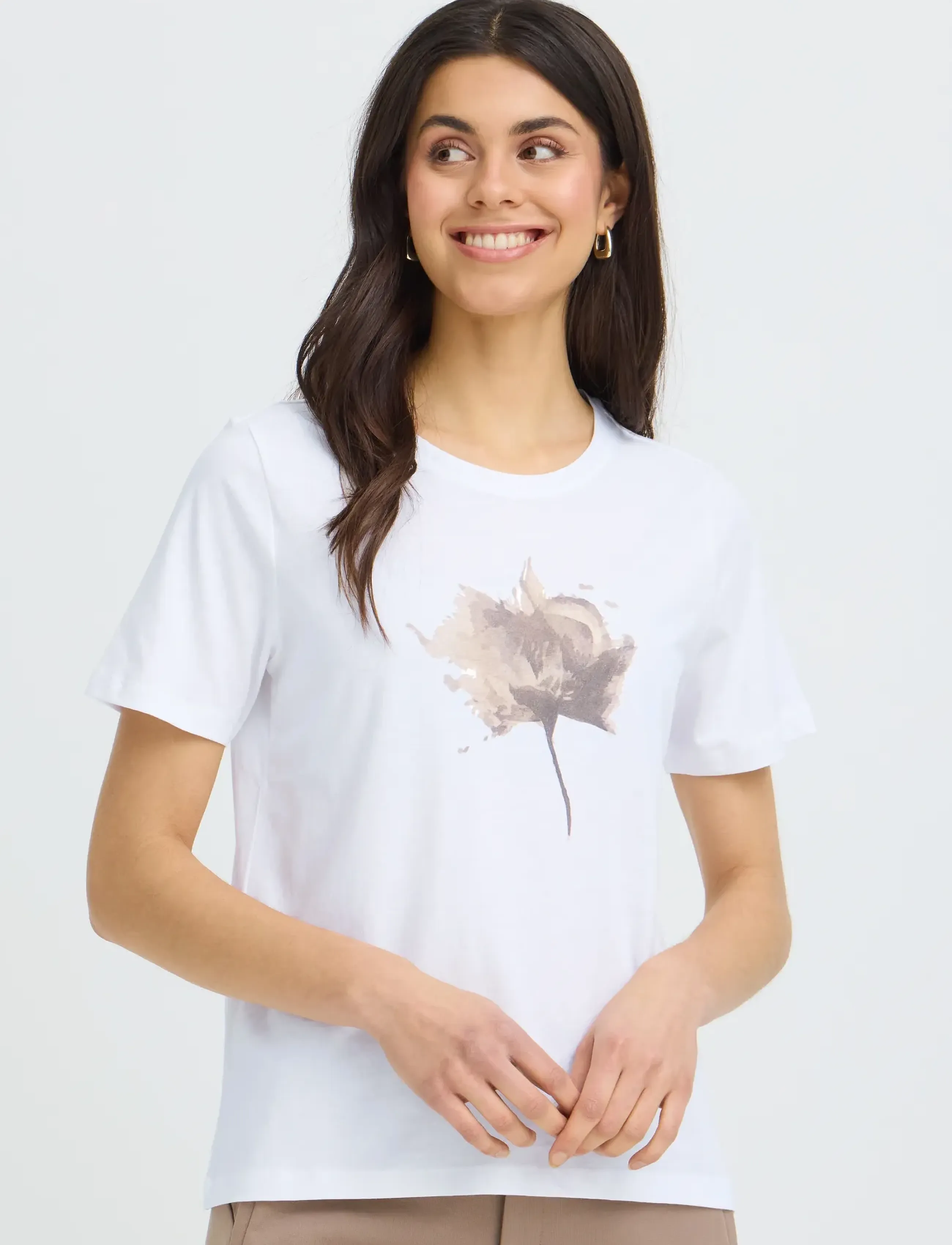 Fransa - FRFRANCESCA TEE 1 - t-shirts - savannah tann flower - 3