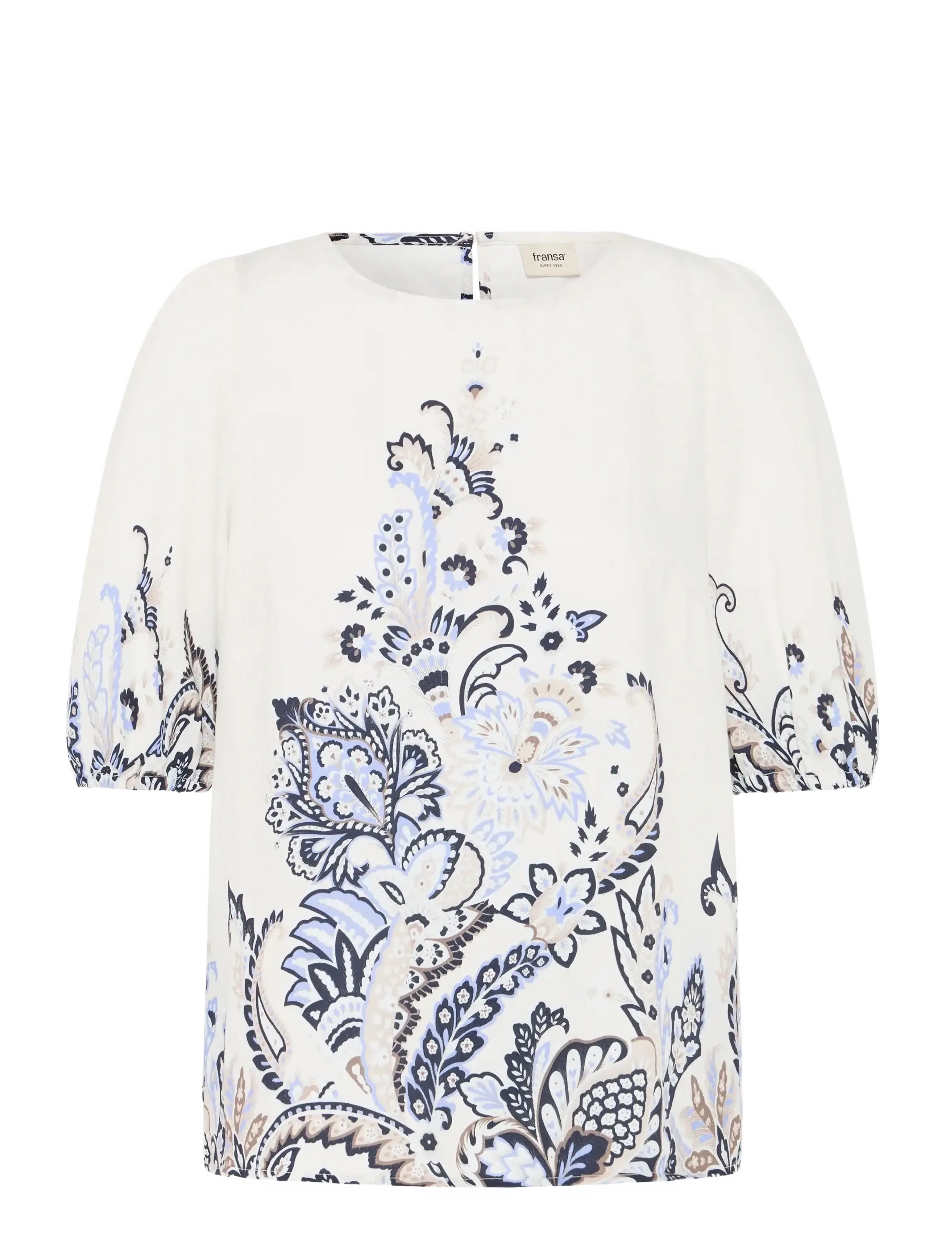 Fransa Fradara Bl 4, XS, Cream, Bluser > Kortærmede, Dame