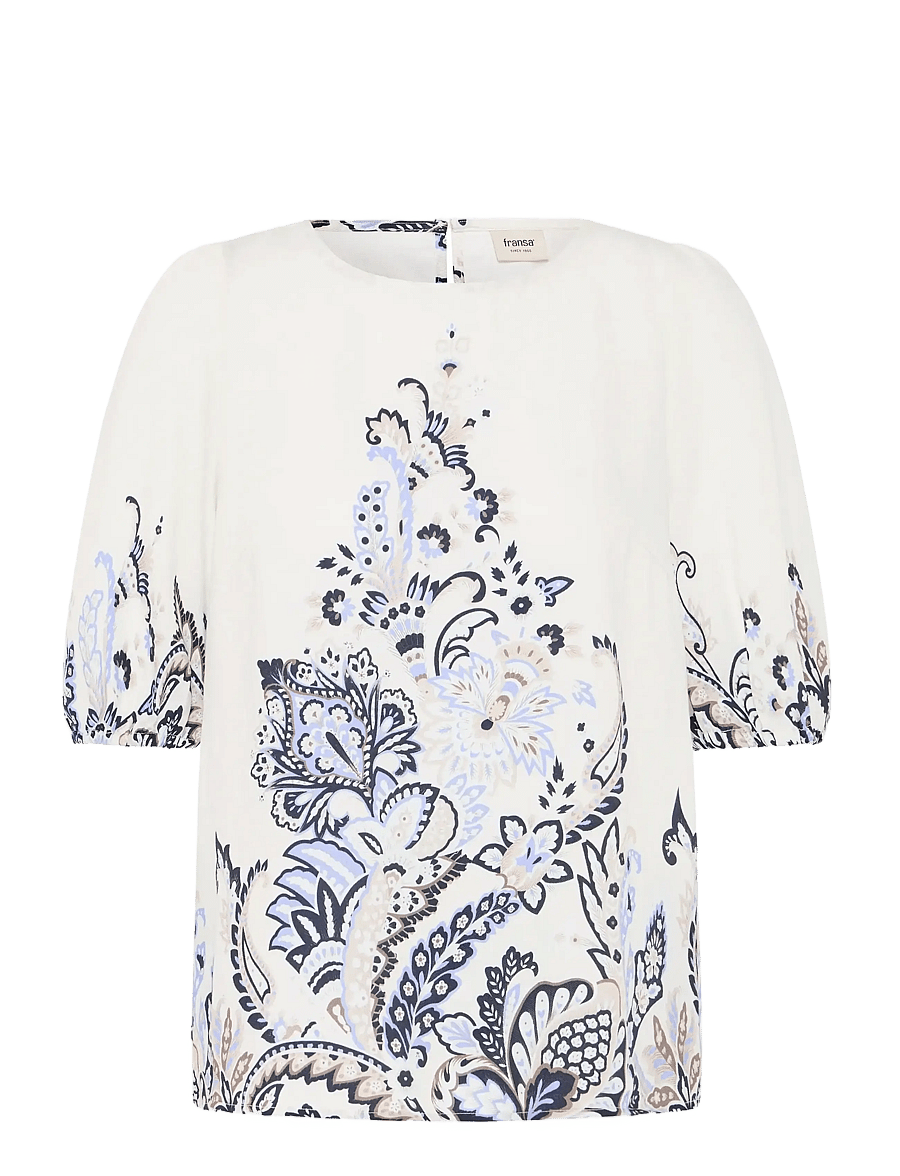 Fransa - FRADARA BL 4 - kortærmede bluser - blue paisley - 0