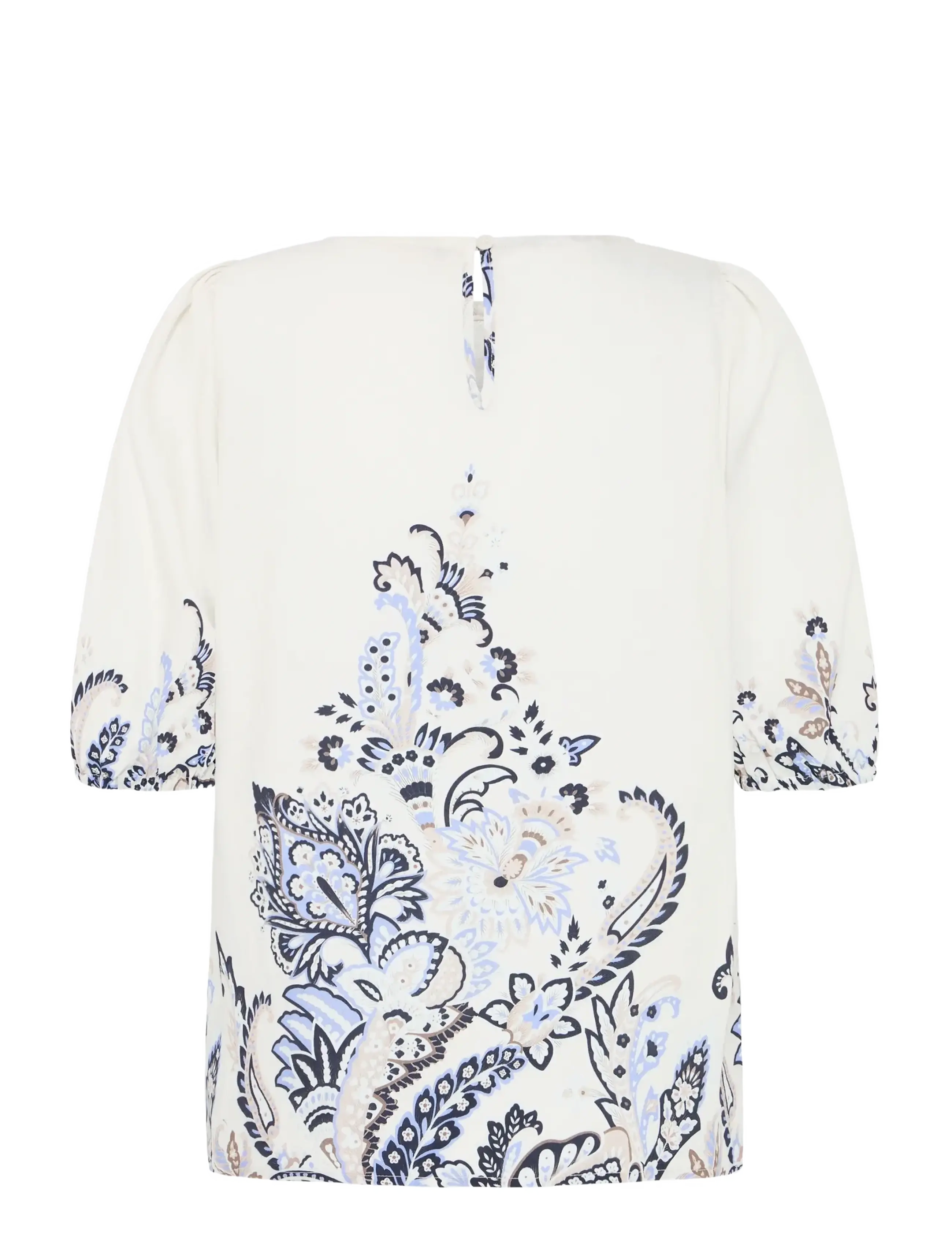 Fransa - FRADARA BL 4 - short-sleeved blouses - blue paisley - 1