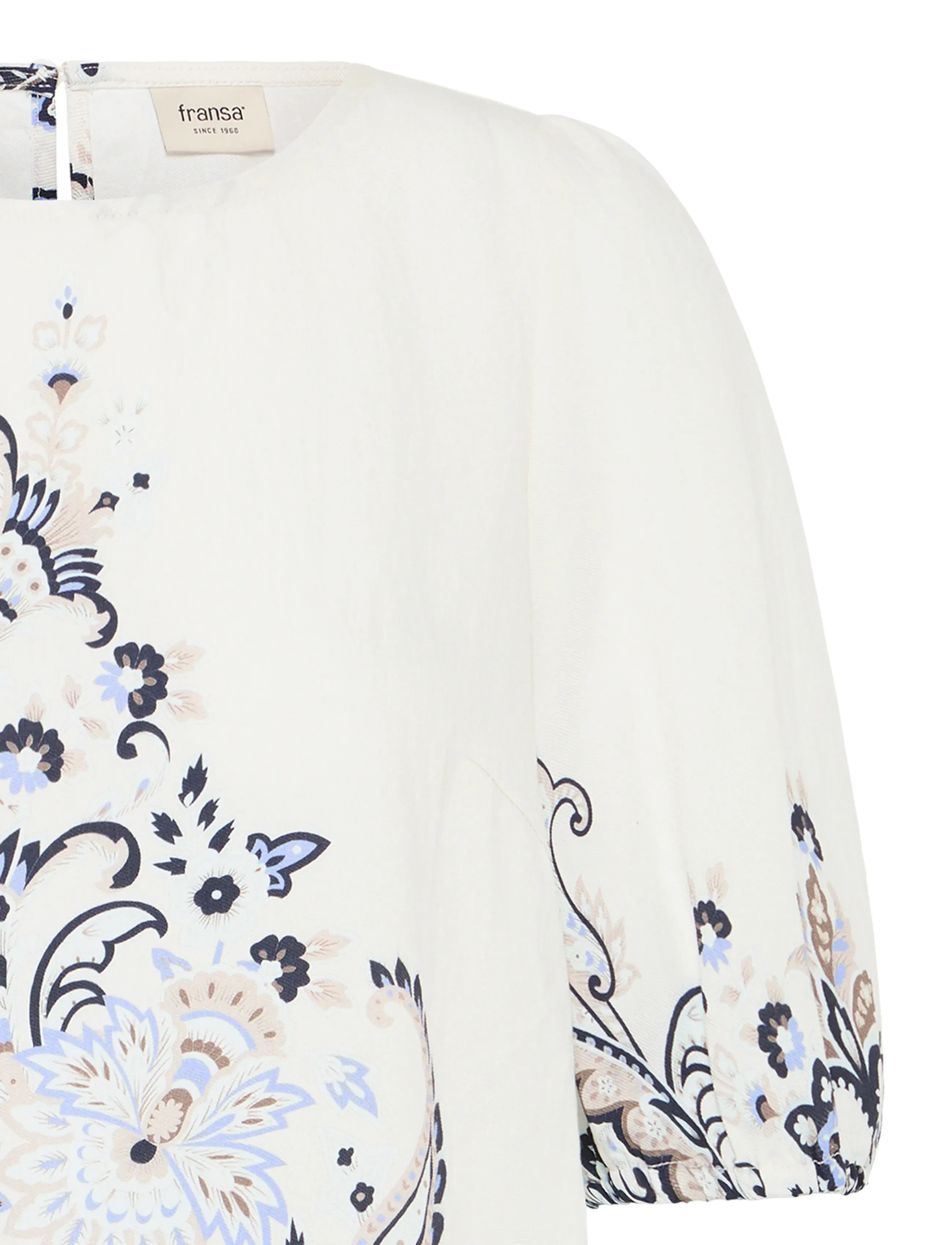 Fransa - FRADARA BL 4 - short-sleeved blouses - blue paisley - 2