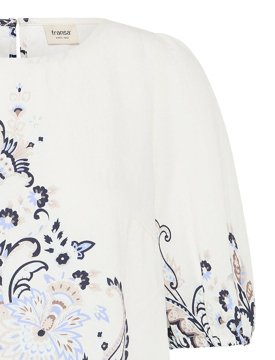 Fransa - FRADARA BL 4 - kortærmede bluser - blue paisley - 2