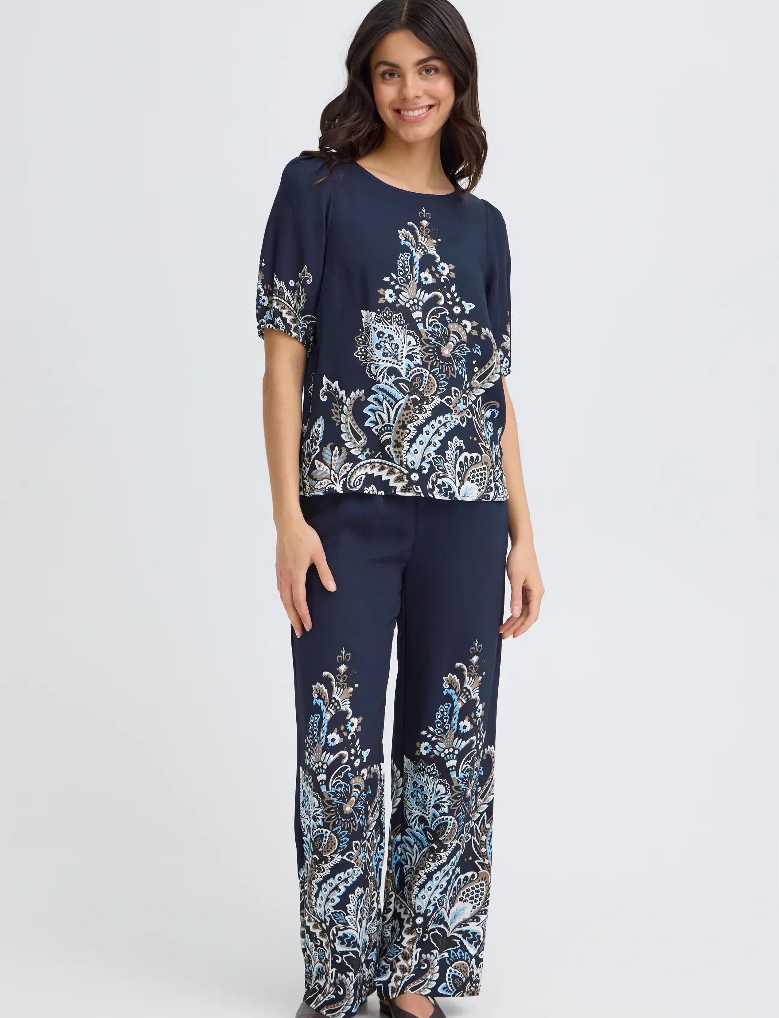 Fransa Fradara Bl 4, M, Blouses, Marineblau - Short-sleeved, Frauen