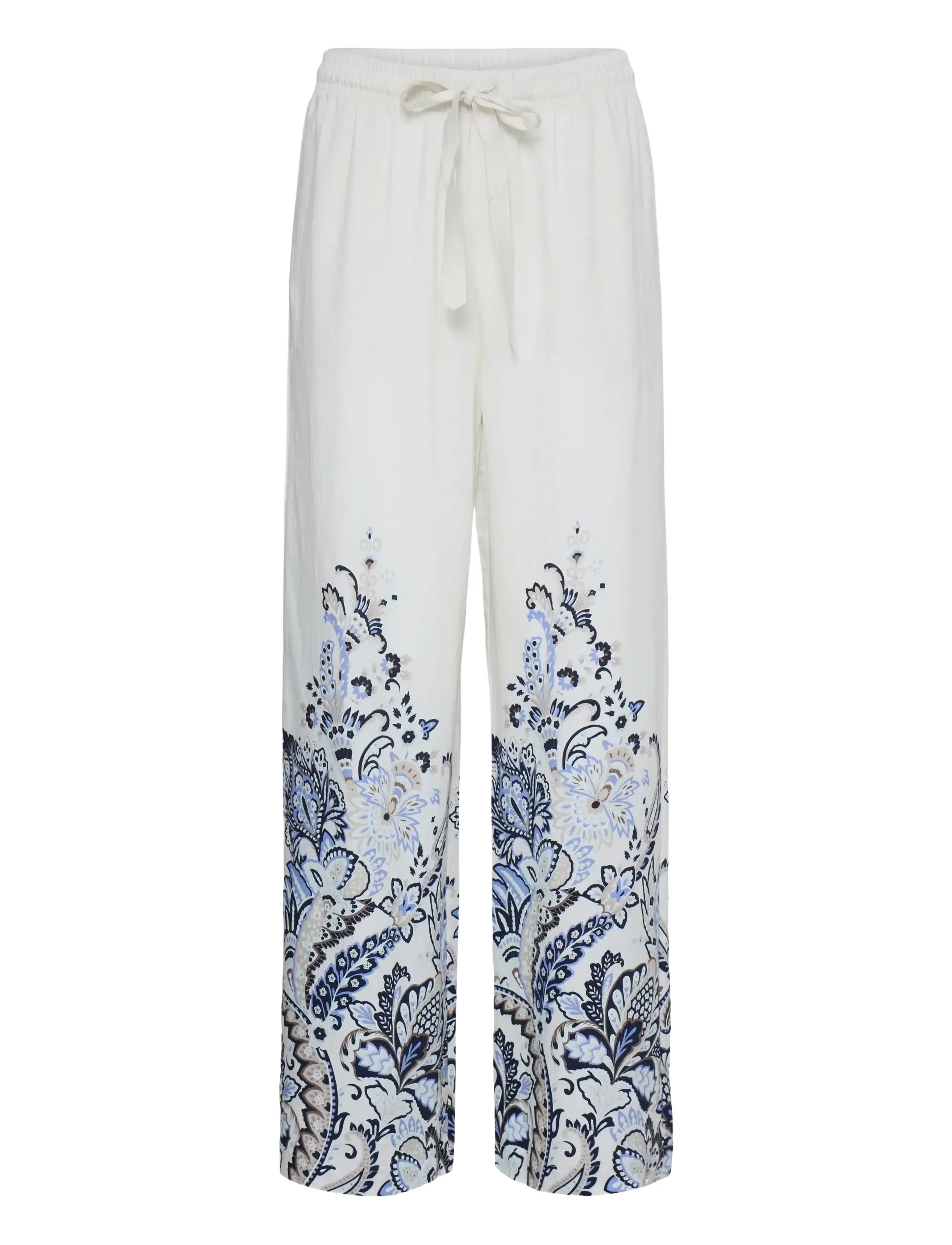 Fransa FRADARA PA 1 - Bukser - BLUE PAISLEY / white